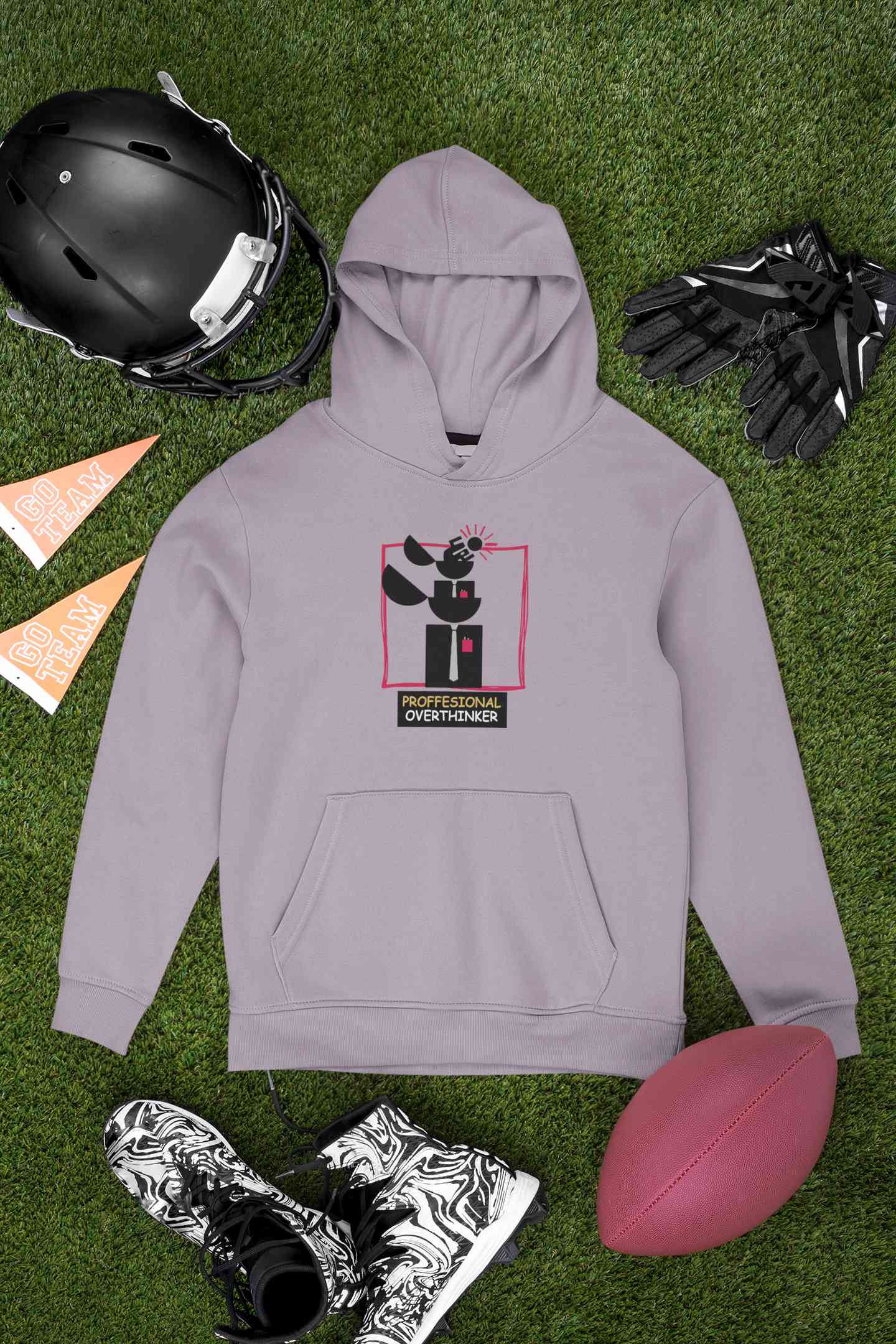Professional Overthinker Graphics Hoodies for Women-FunkyTeesClub