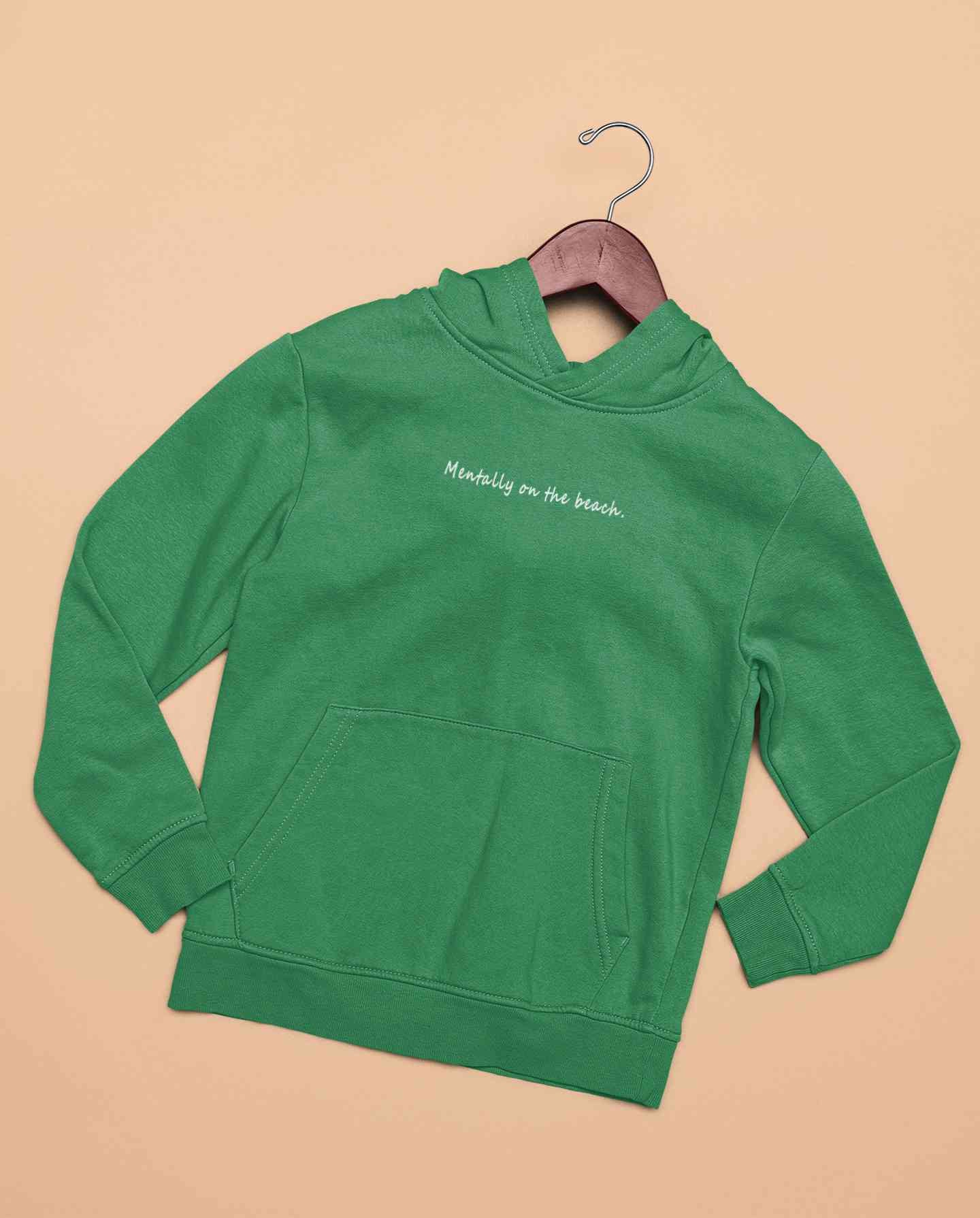 Mentally On The Beach Minimals Hoodies for Women-FunkyTeesClub