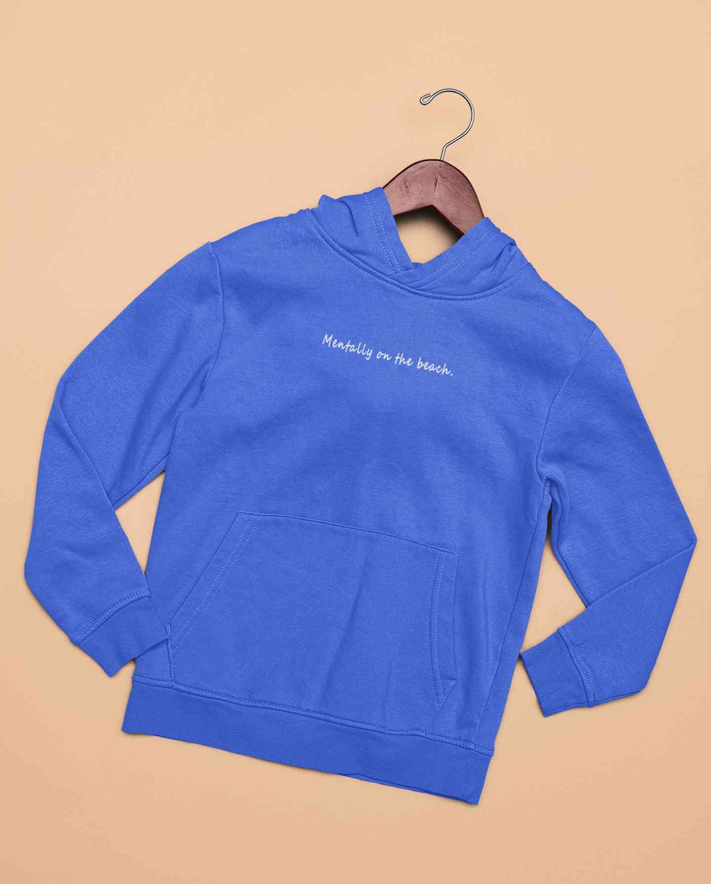 Mentally On The Beach Minimals Hoodies for Women-FunkyTeesClub
