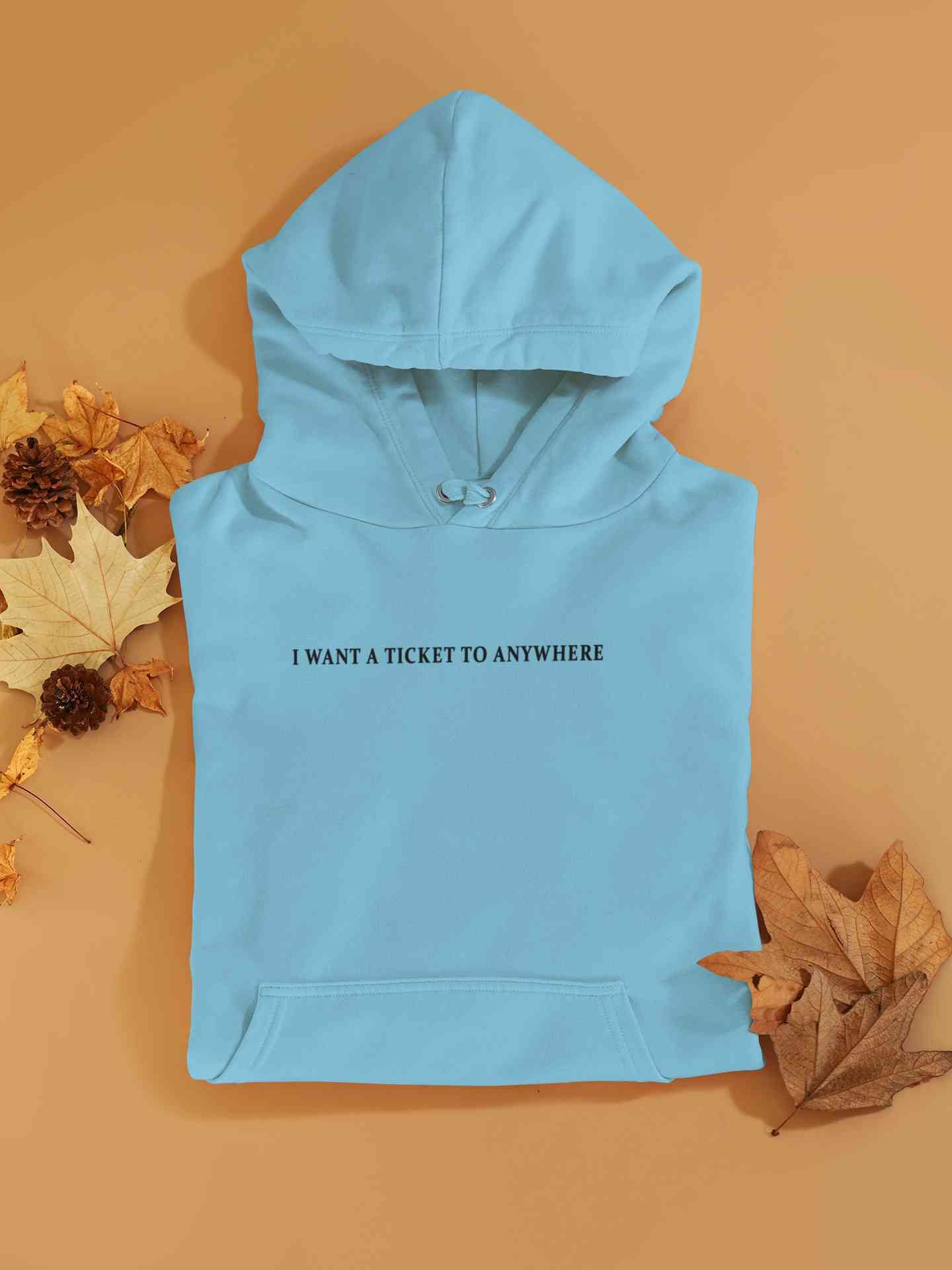I Want A Ticket Minimals Hoodies for Women-FunkyTeesClub