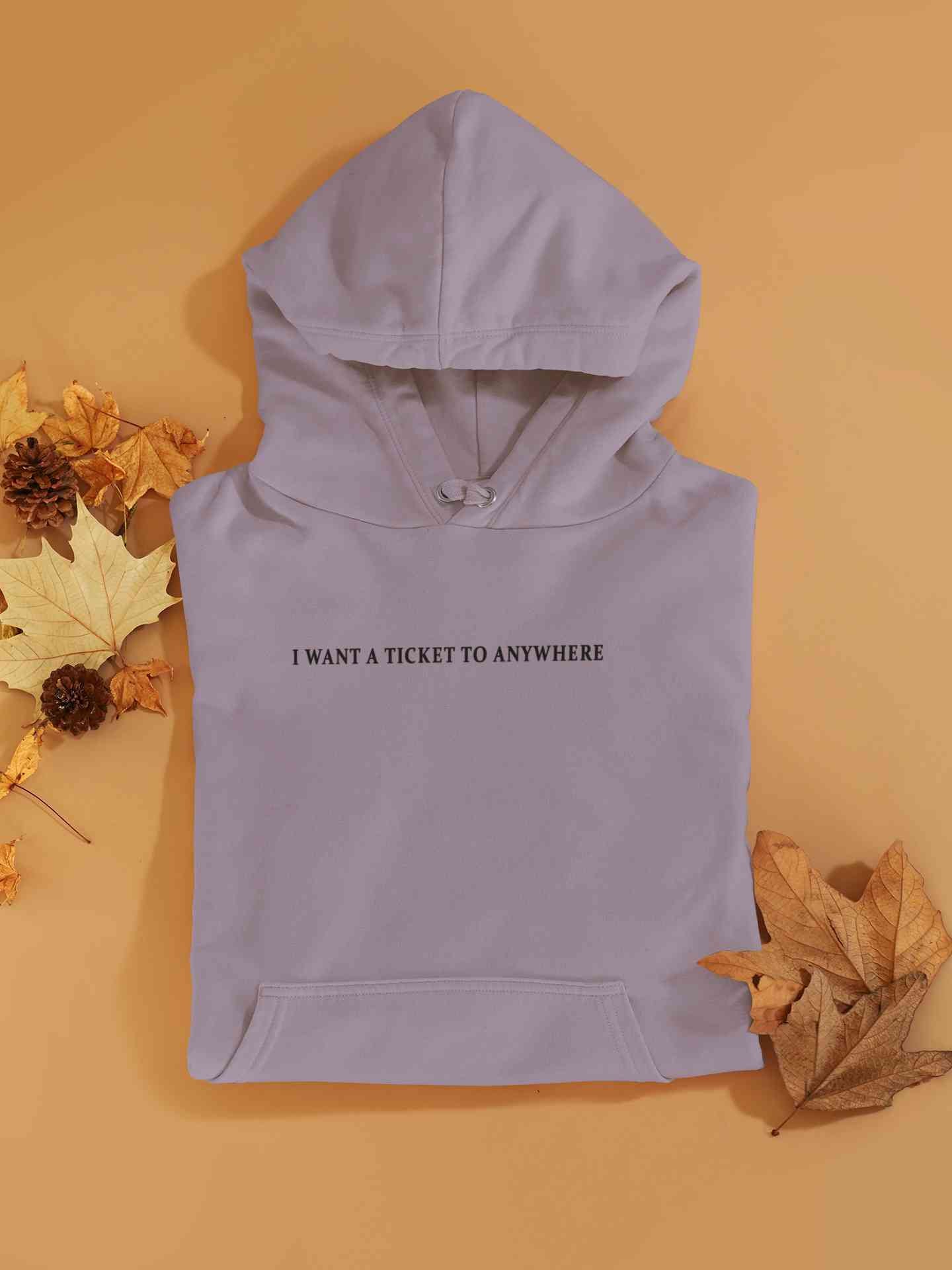 I Want A Ticket Minimals Hoodies for Women-FunkyTeesClub