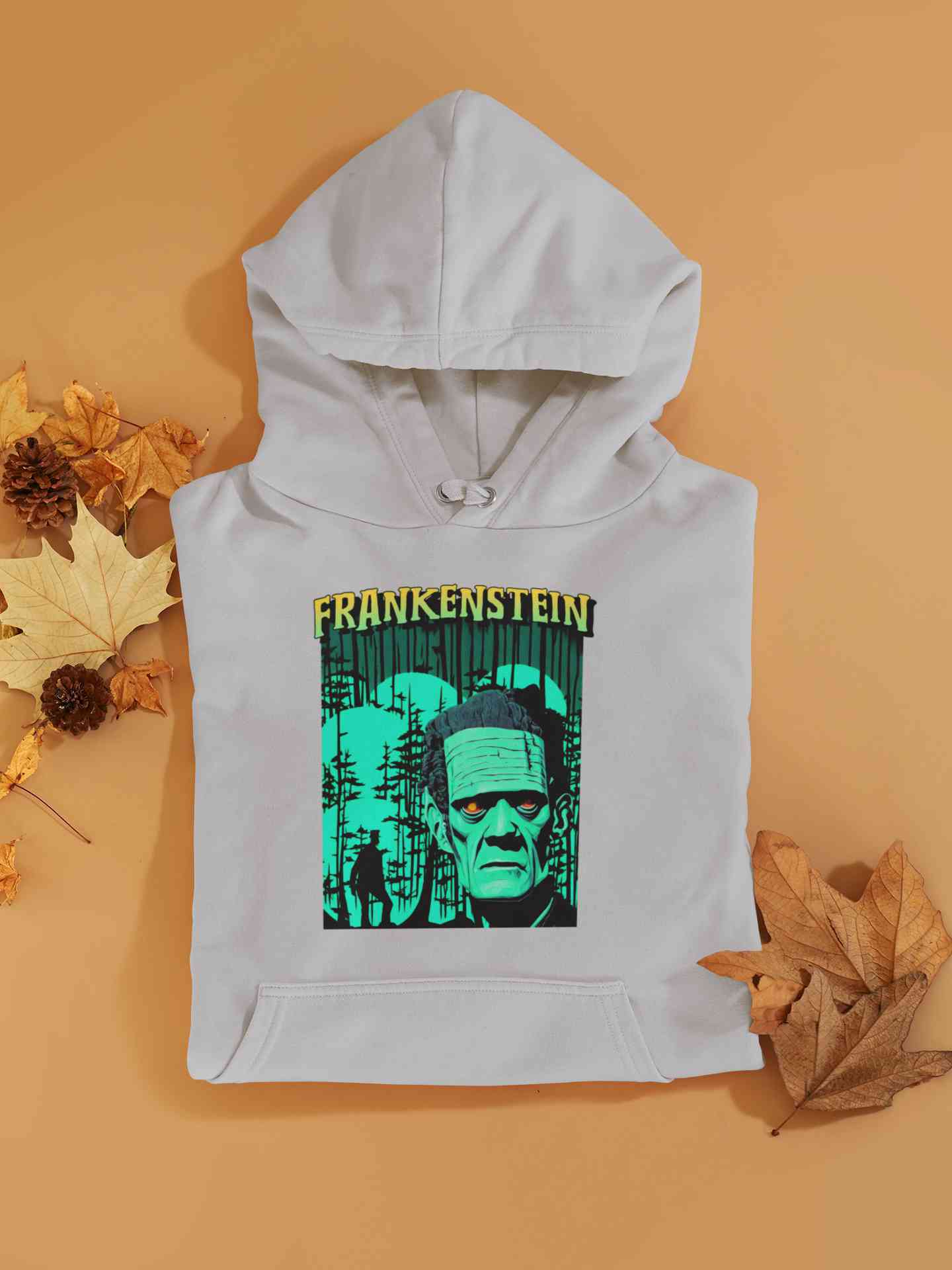 Horror Theme Frankenstein Men Hoodies-FunkyTeesClub