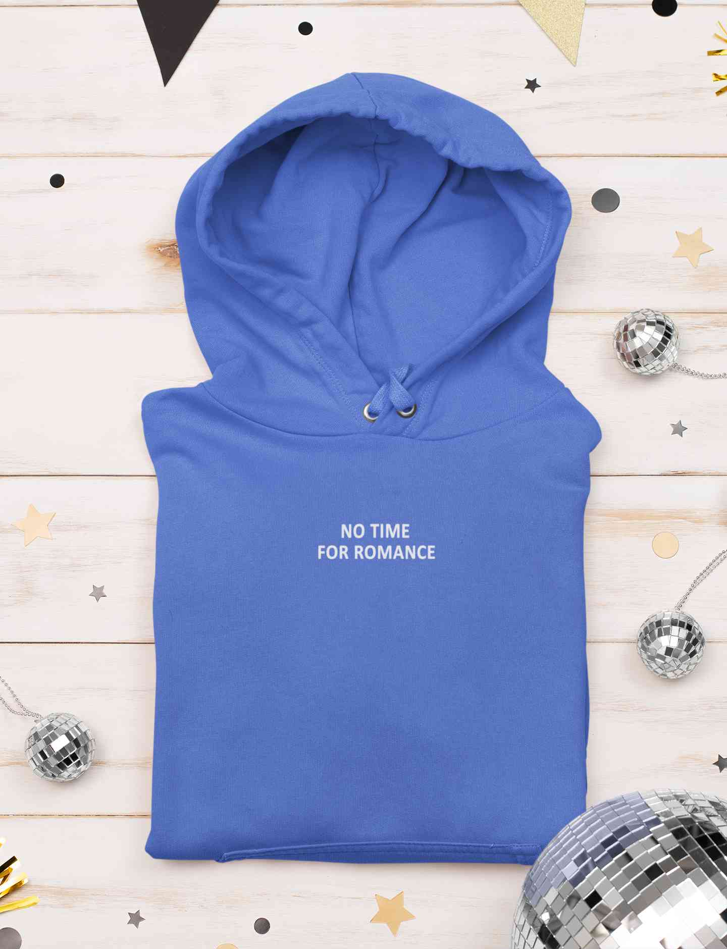 No Time For Romance Minimals Hoodies for Women-FunkyTeesClub