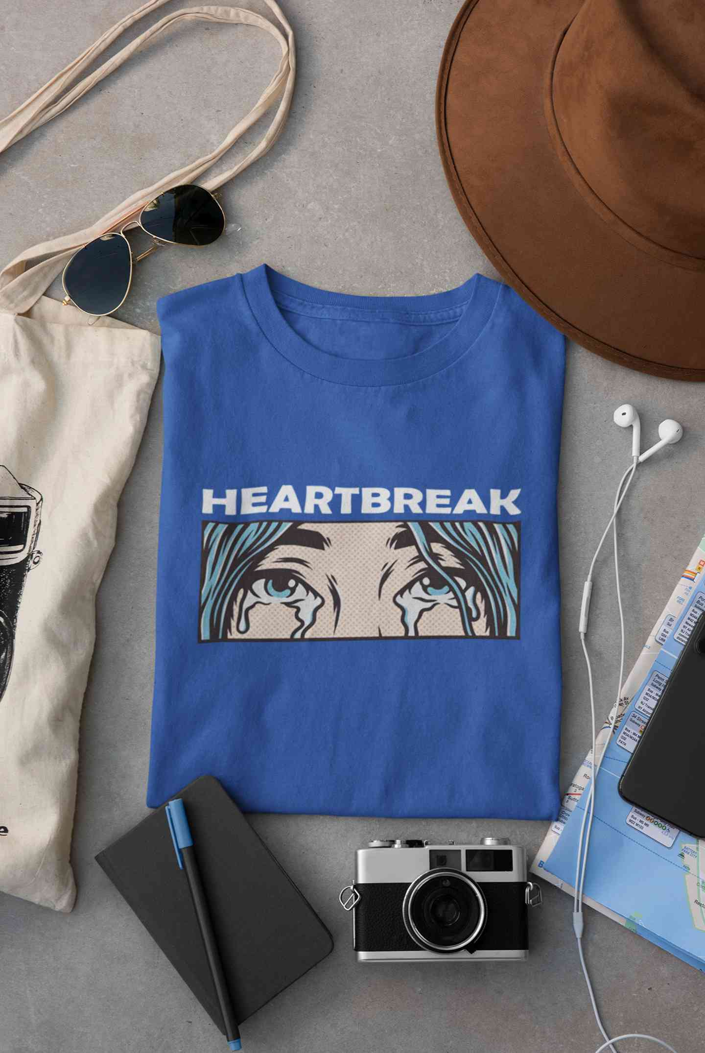 Eyes Shedding Tears Sad Broken Hearted Women Half Sleeves T-shirt- FunkyTeesClub