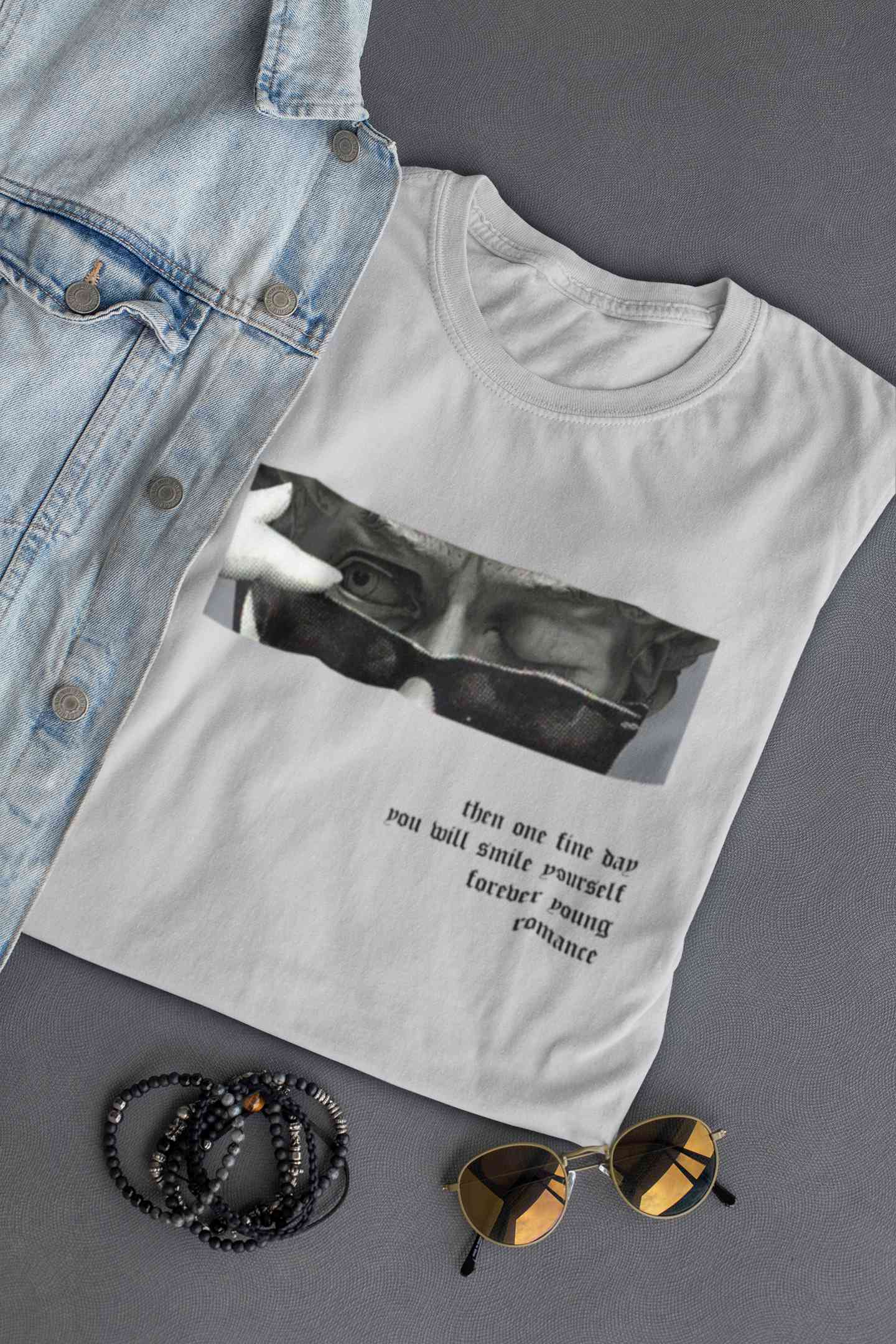 Forever Young Slogan Mens Half Sleeves T-shirt- FunkyTeesClub