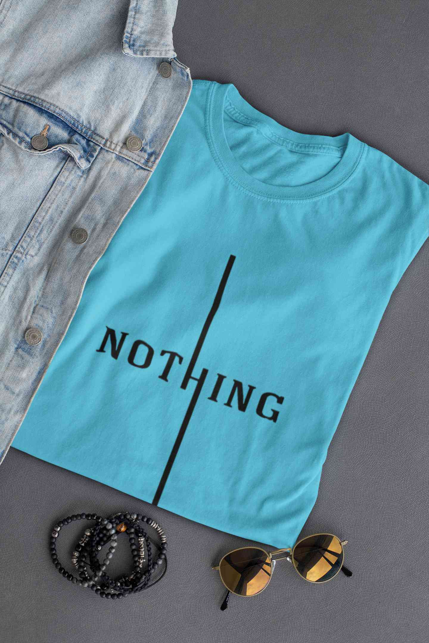 Nothing Mens Half Sleeves T-shirt- FunkyTeesClub