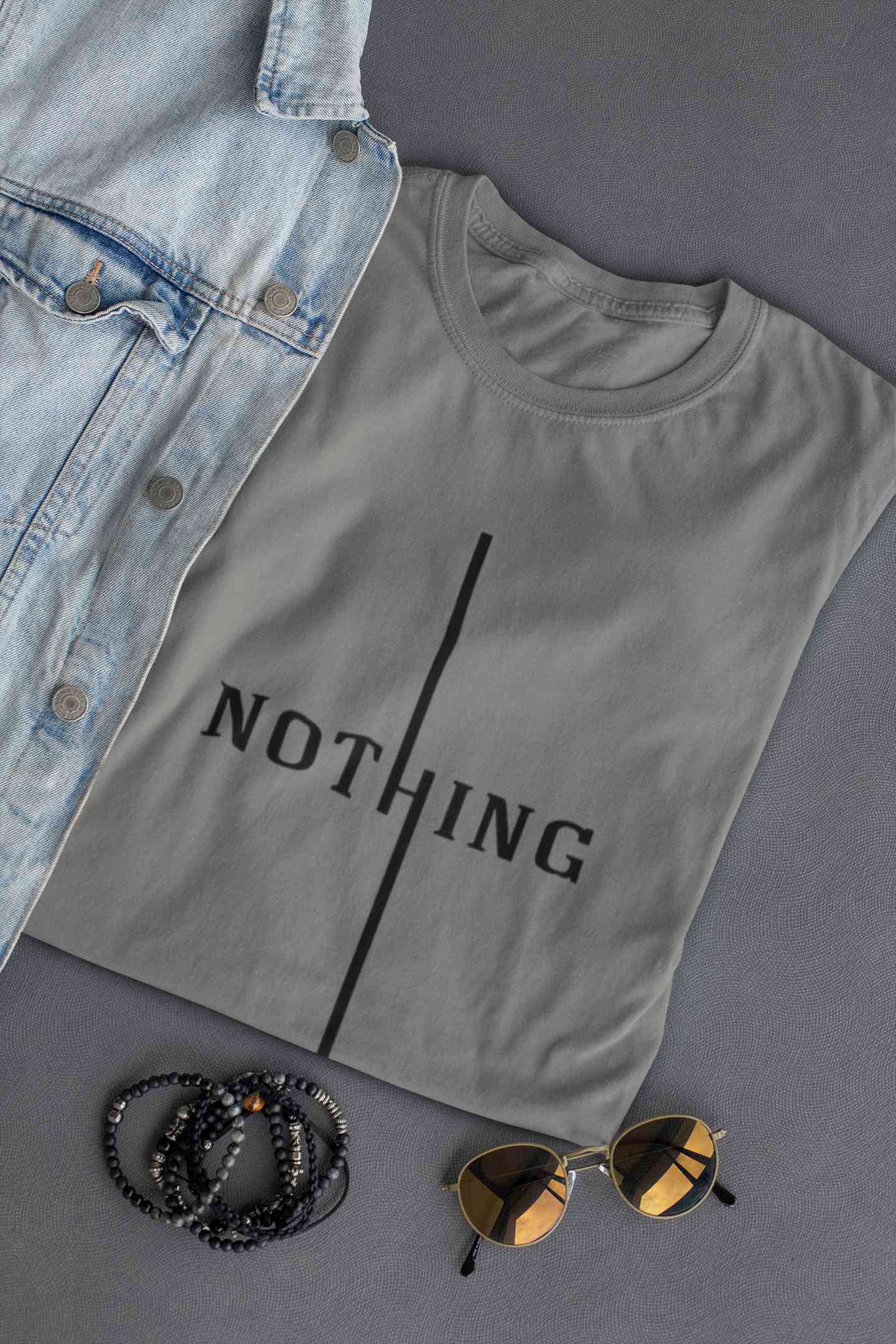 Nothing Mens Half Sleeves T-shirt- FunkyTeesClub
