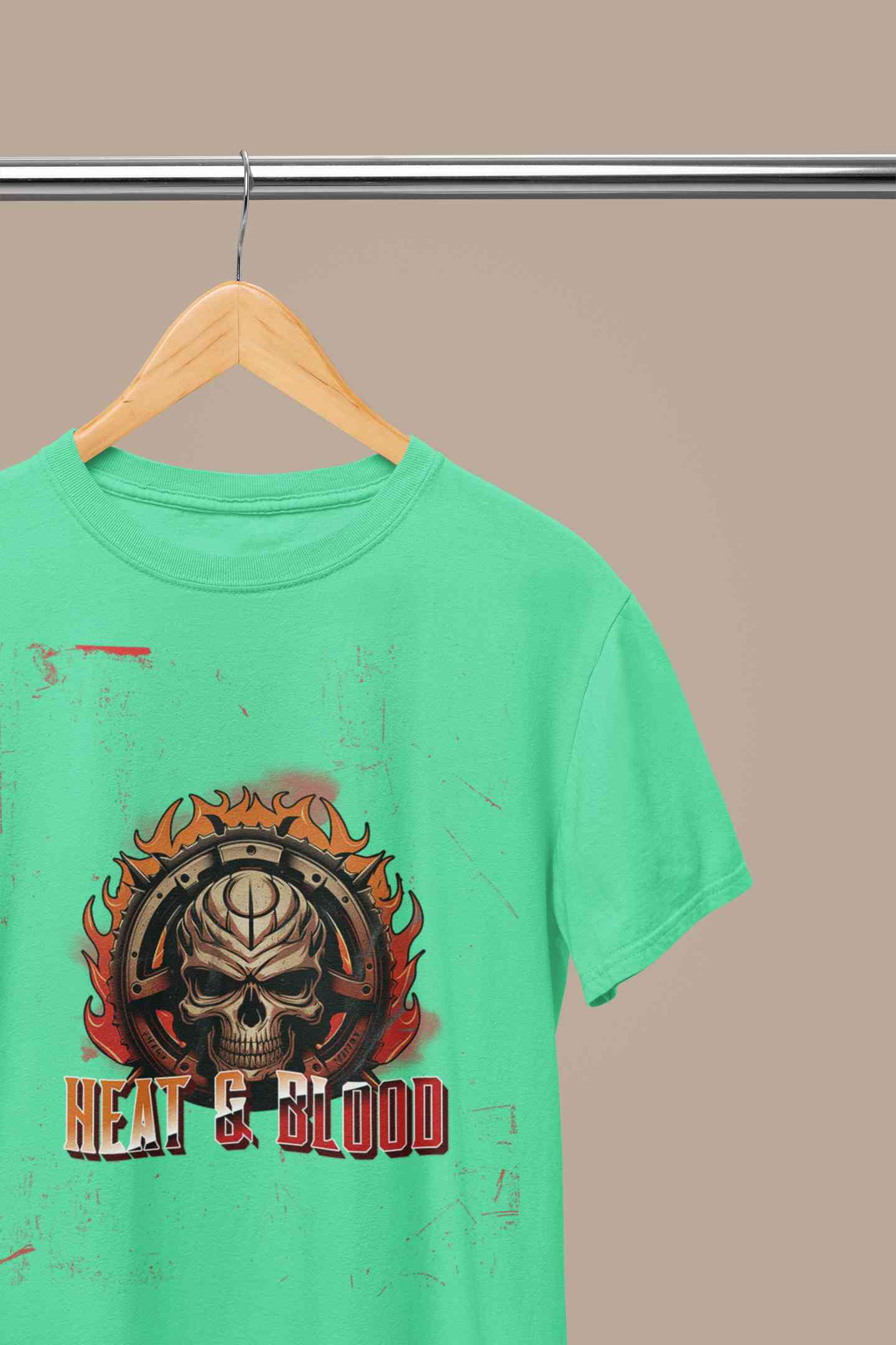 Flaming Skull Women Half Sleeves T-shirt- FunkyTeesClub