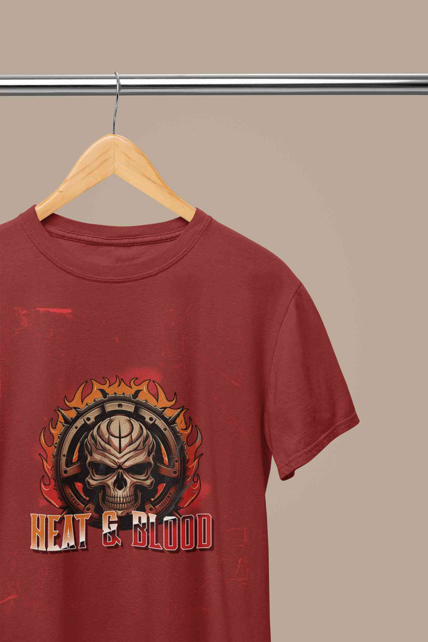 Flaming Skull Women Half Sleeves T-shirt- FunkyTeesClub