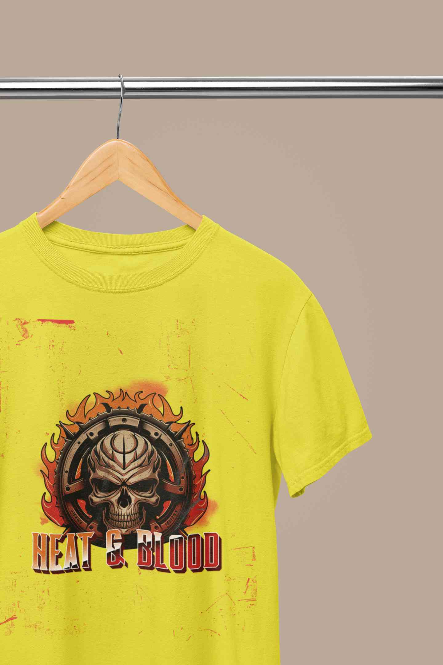 Flaming Skull Women Half Sleeves T-shirt- FunkyTeesClub