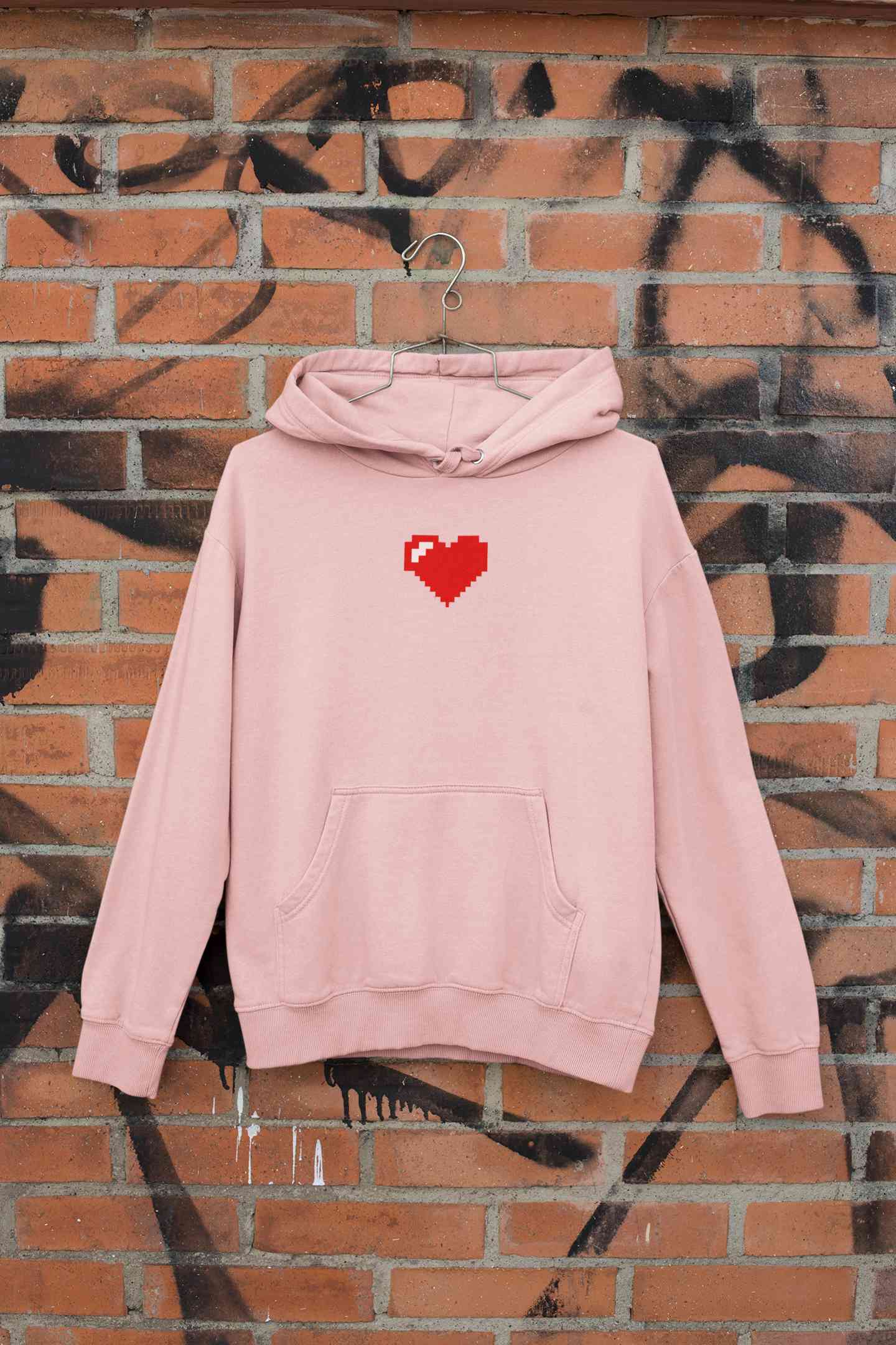 8 Bit Heart Minimals Men Hoodies-FunkyTeesClub
