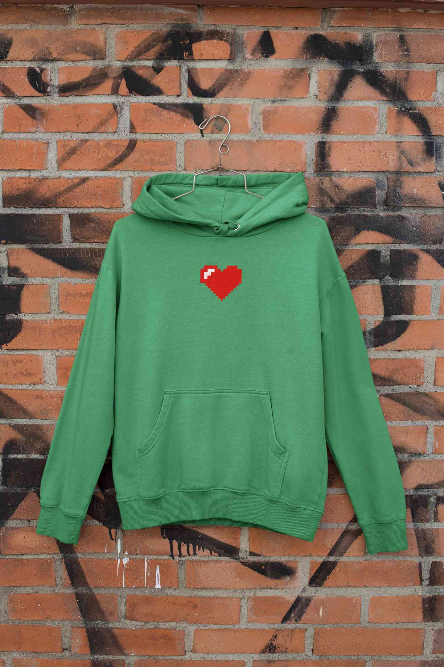 8 Bit Heart Minimals Hoodies for Women-FunkyTeesClub