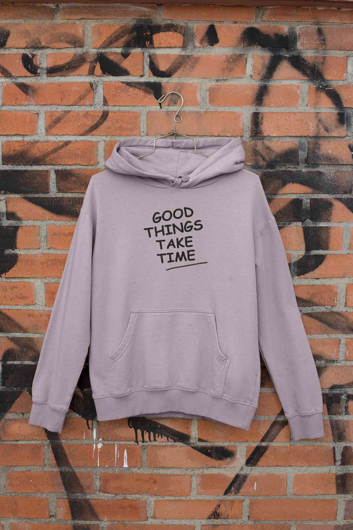 Good Things Take Time Quotes Hoodies for Women-FunkyTeesClub
