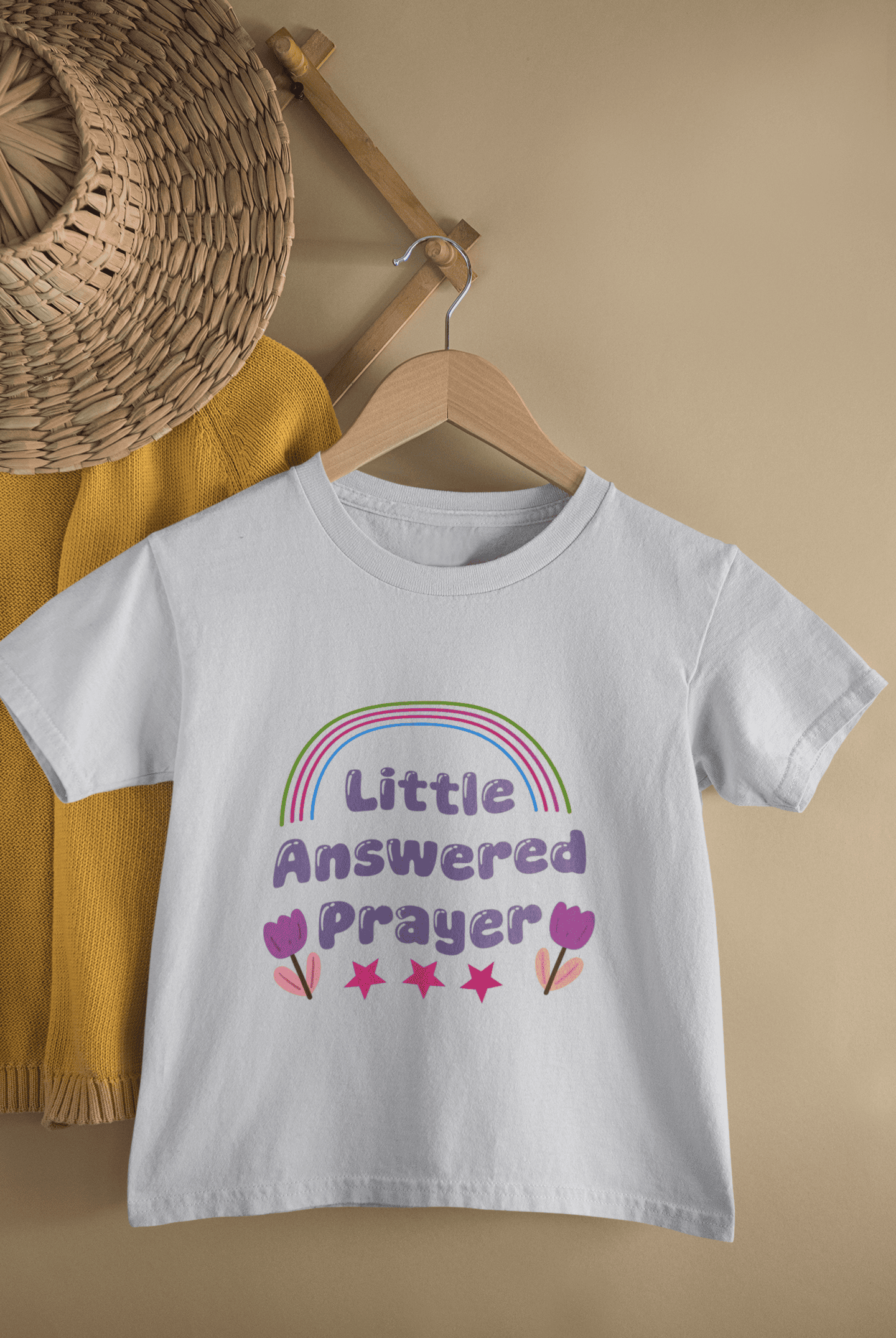 Little Answered Payer New Born Half Sleeves T-Shirt For Girls -FunkyTeesClub