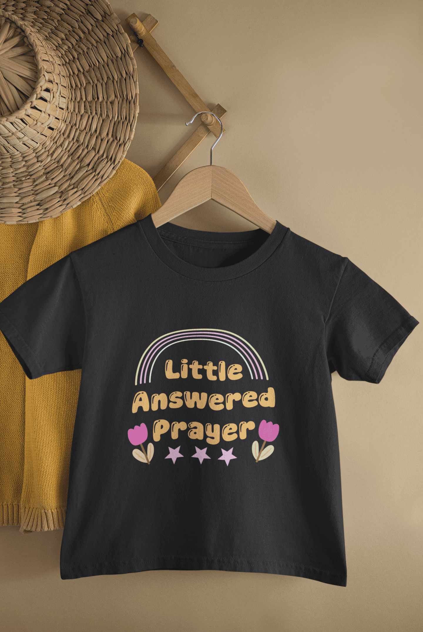 Little Answered Payer New Born Half Sleeves T-Shirt For Girls -FunkyTeesClub