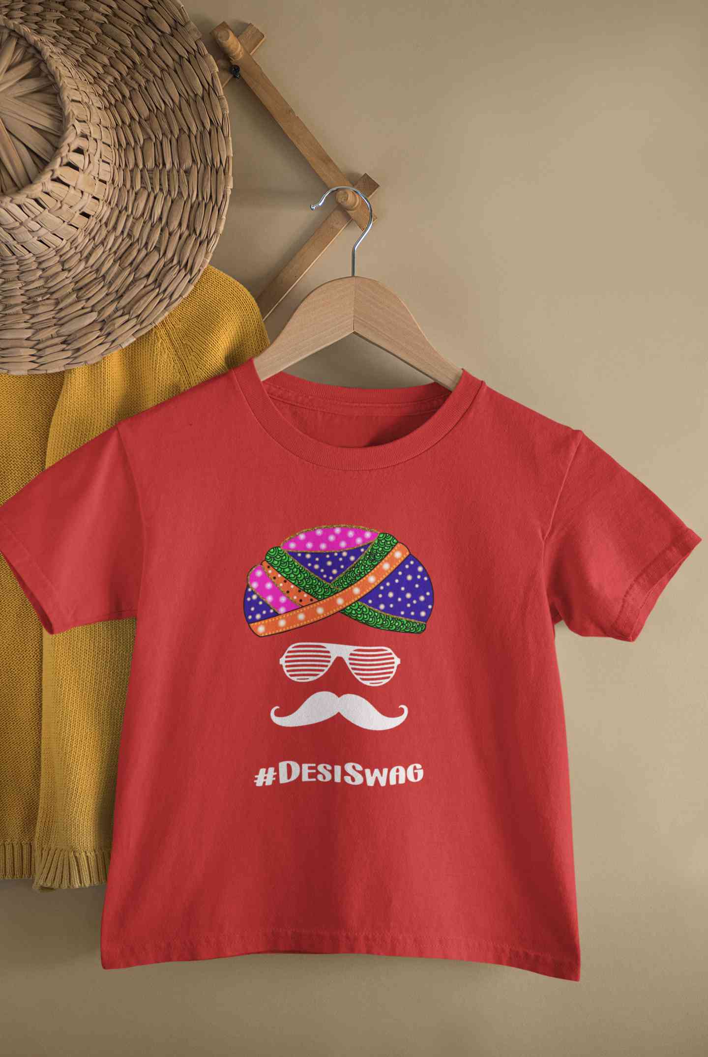 Desi Swag Navratri Half Sleeves T-Shirt for Boy-FunkyTeesClub