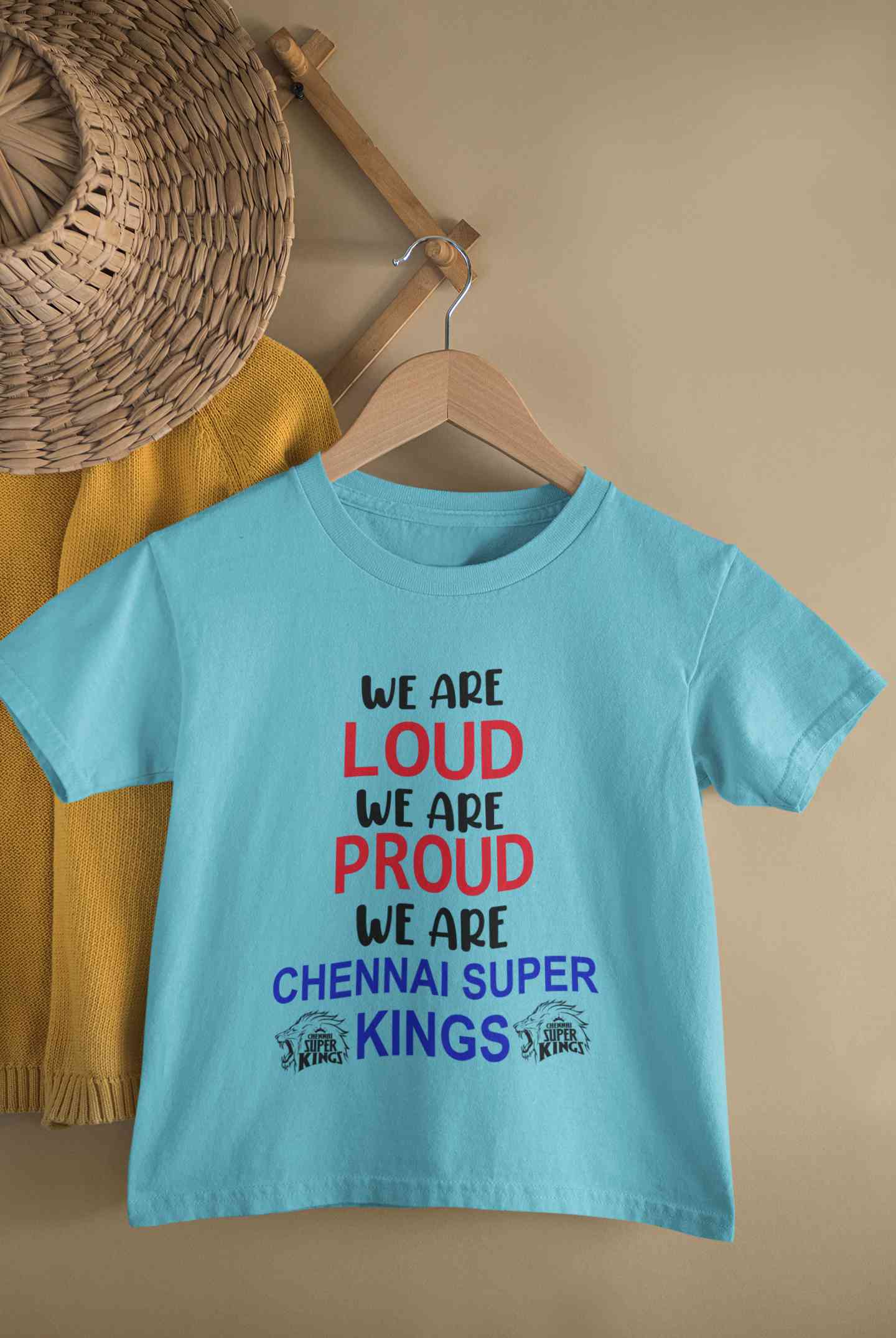 IPL We Are Loud CSK Chennai Super Kings Half Sleeves T-Shirt For Girls -FunkyTeesClub