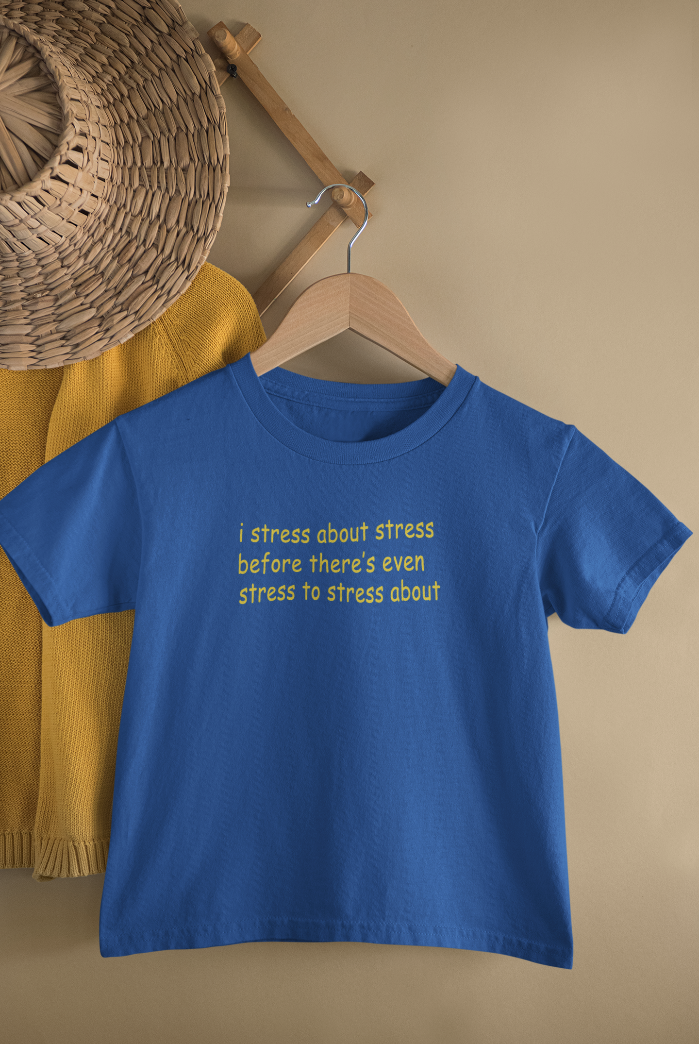 I Stress Minimals Half Sleeves T-Shirt for Boy-FunkyTeesClub