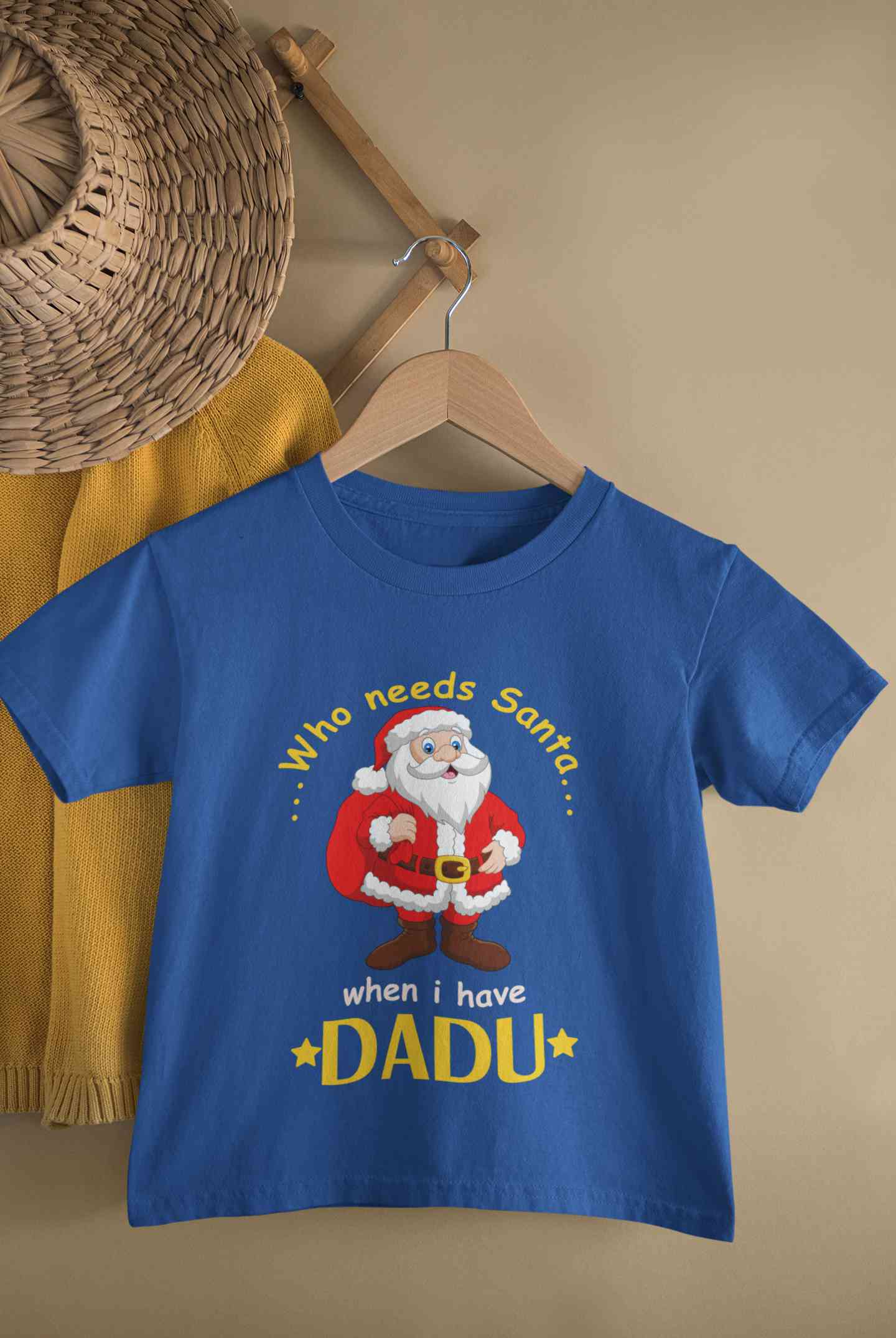 Who Need Santa When I Have Dadu Christmas Half Sleeves T-Shirt for Boy-FunkyTeesClub