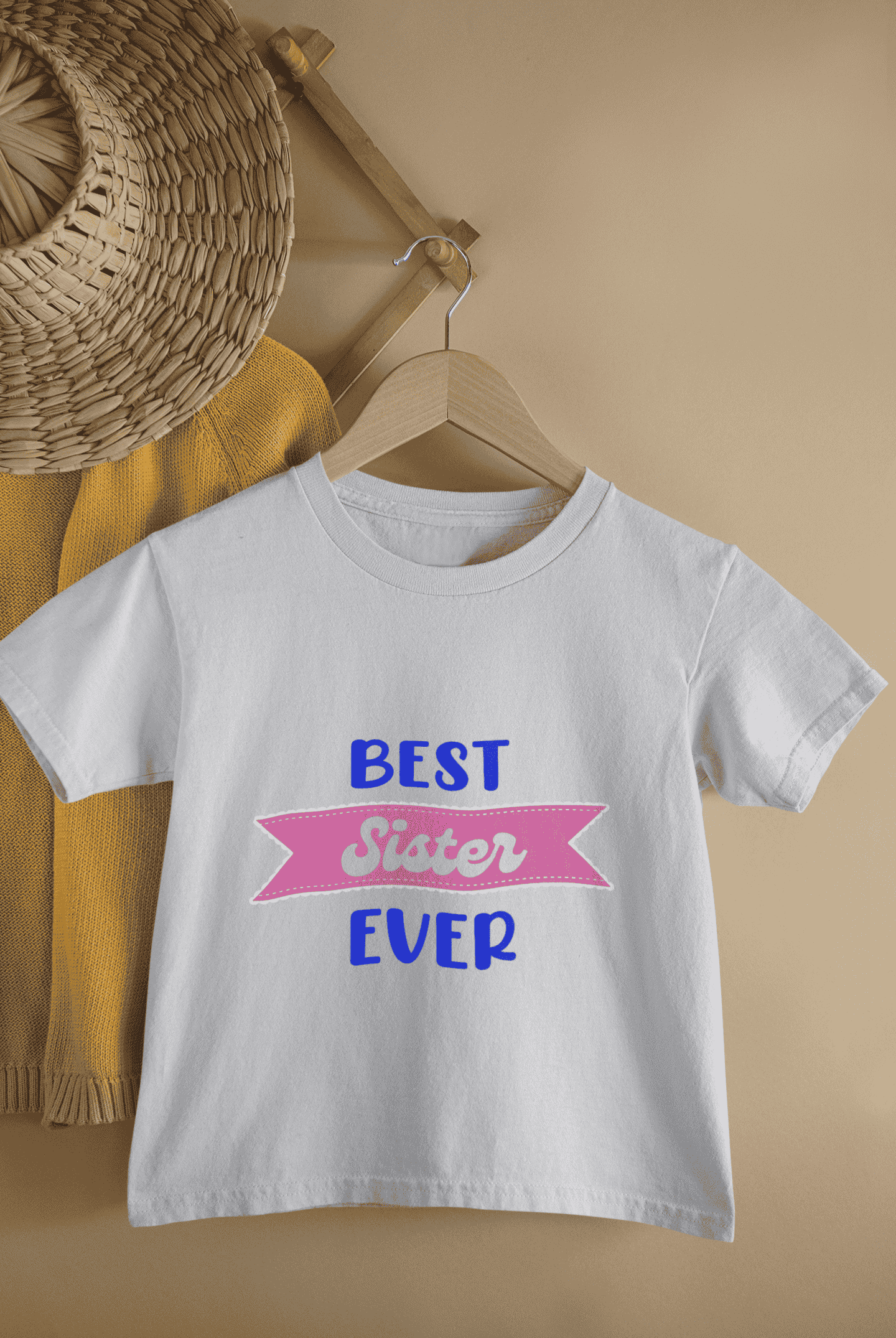 Best Sister Ever Rakshabandhan Half Sleeves T-Shirt For Girls -FunkyTeesClub