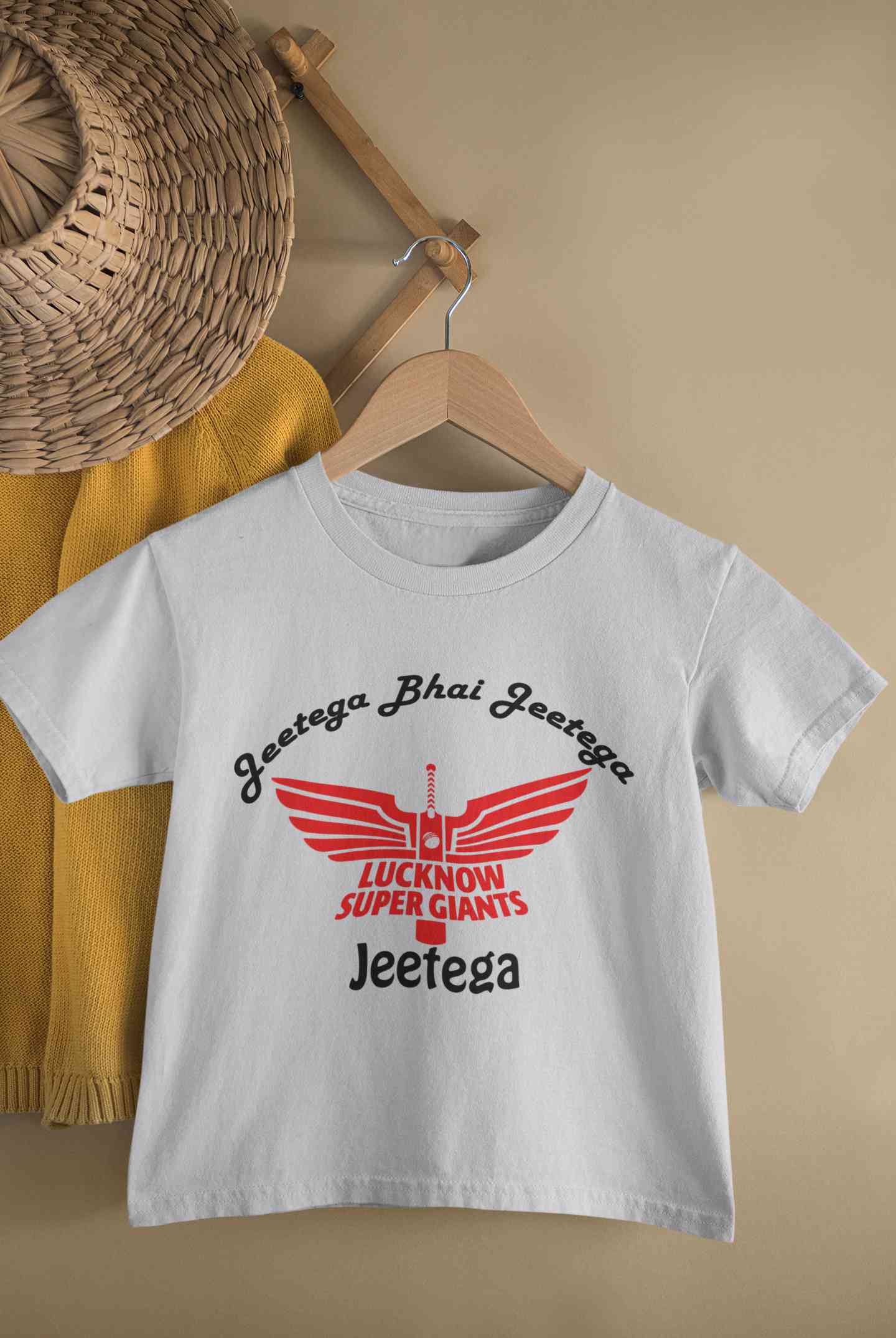 IPL Lucknow Super Giants Jeetega Bhai Jeetega LSG Jeetega Half Sleeves T-Shirt for Boy-FunkyTeesClub