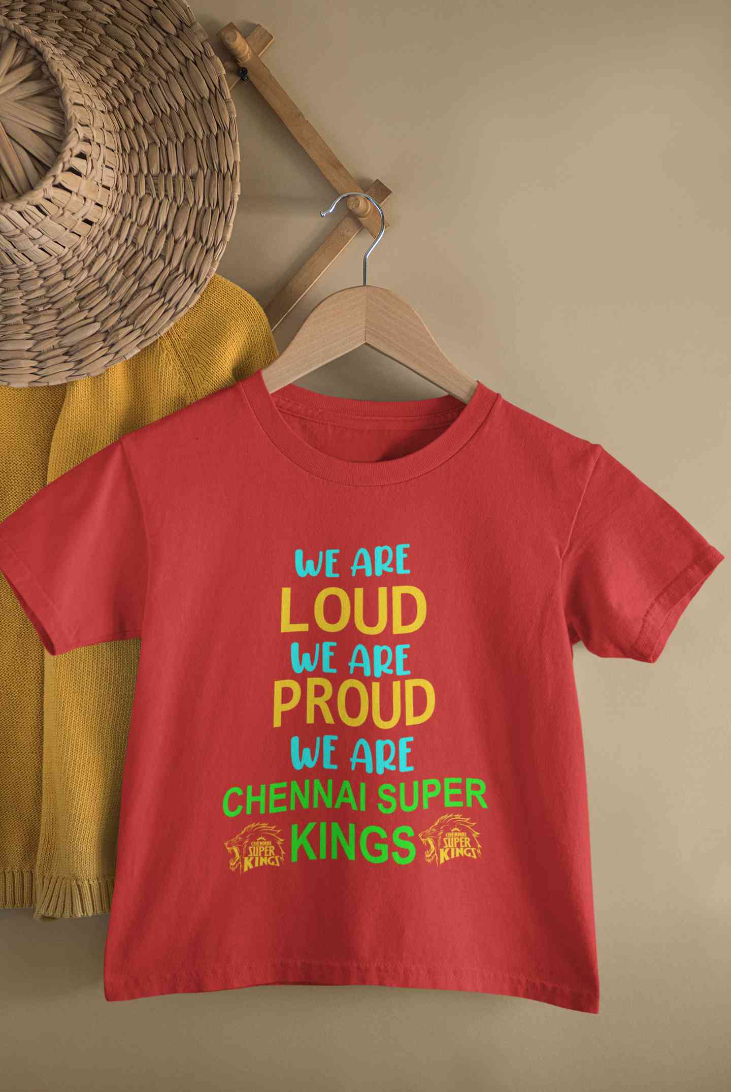IPL We Are Loud CSK Chennai Super Kings Half Sleeves T-Shirt For Girls -FunkyTeesClub