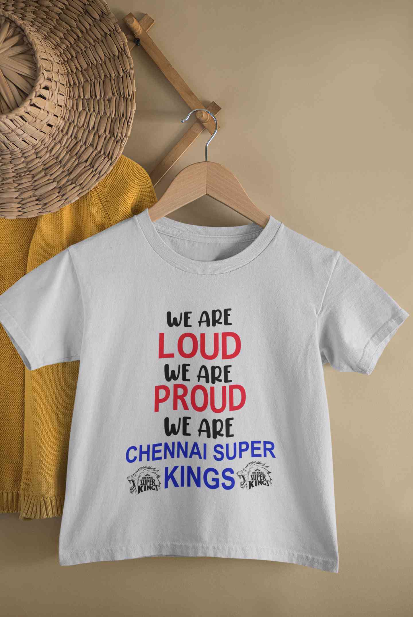 IPL We Are Loud CSK Chennai Super Kings Half Sleeves T-Shirt For Girls -FunkyTeesClub