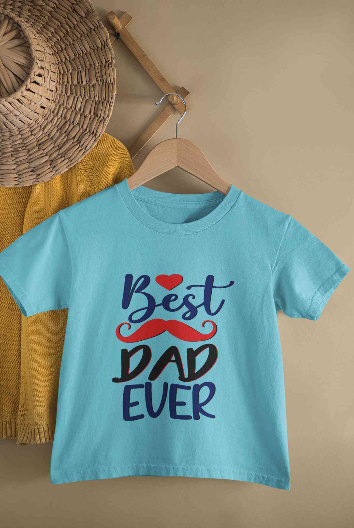 Best Dad Ever Fathers Day Half Sleeves T-Shirt For Girls -FunkyTeesClub
