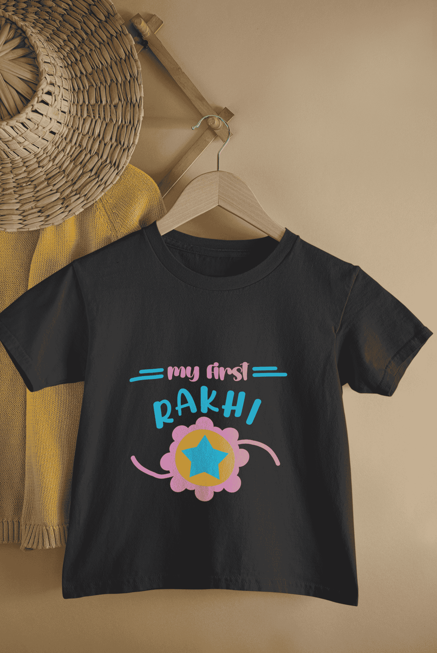 My First Rakhi Rakshabandhan Half Sleeves T-Shirt For Girls -FunkyTeesClub