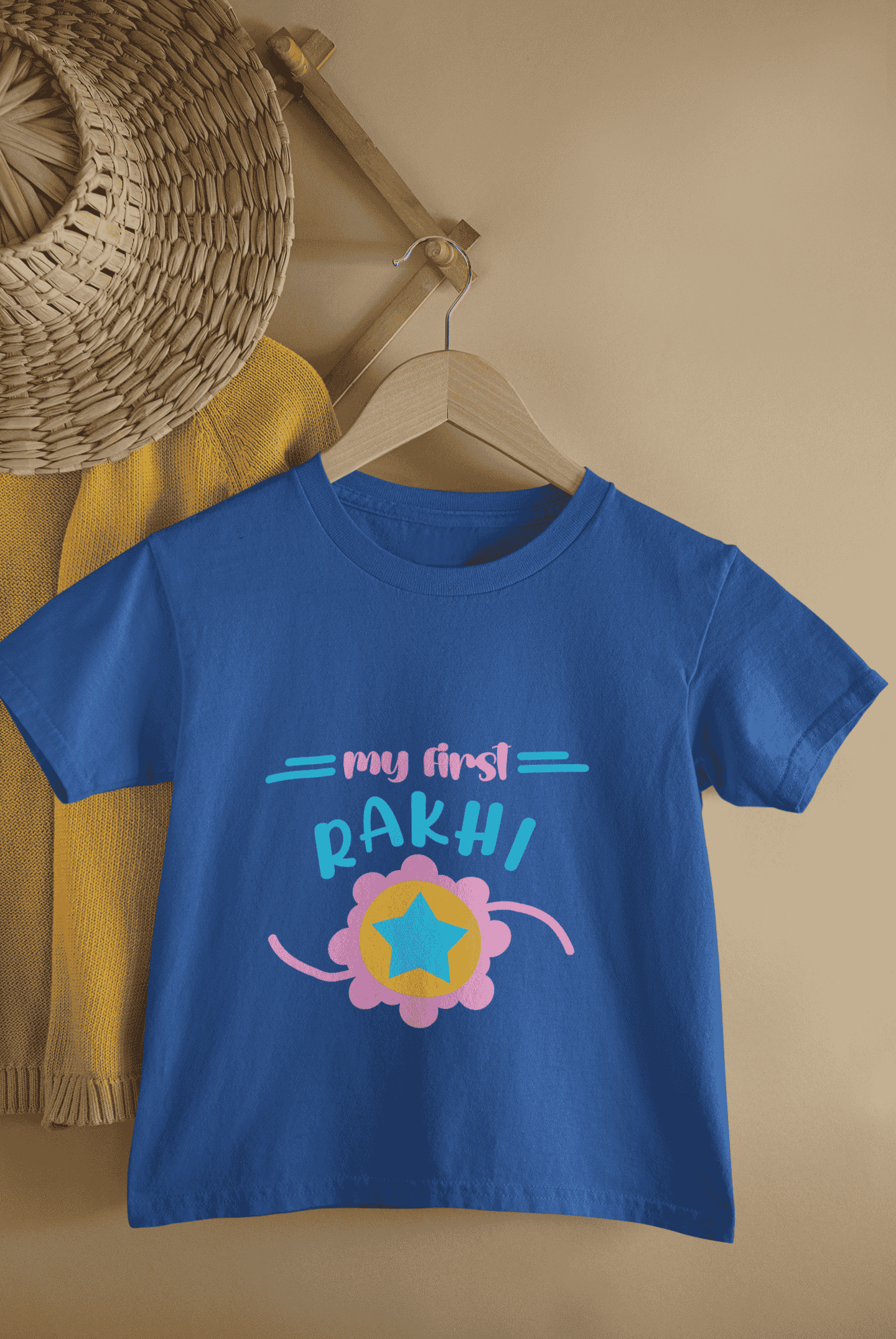 My First Rakhi Rakshabandhan Half Sleeves T-Shirt For Girls -FunkyTeesClub