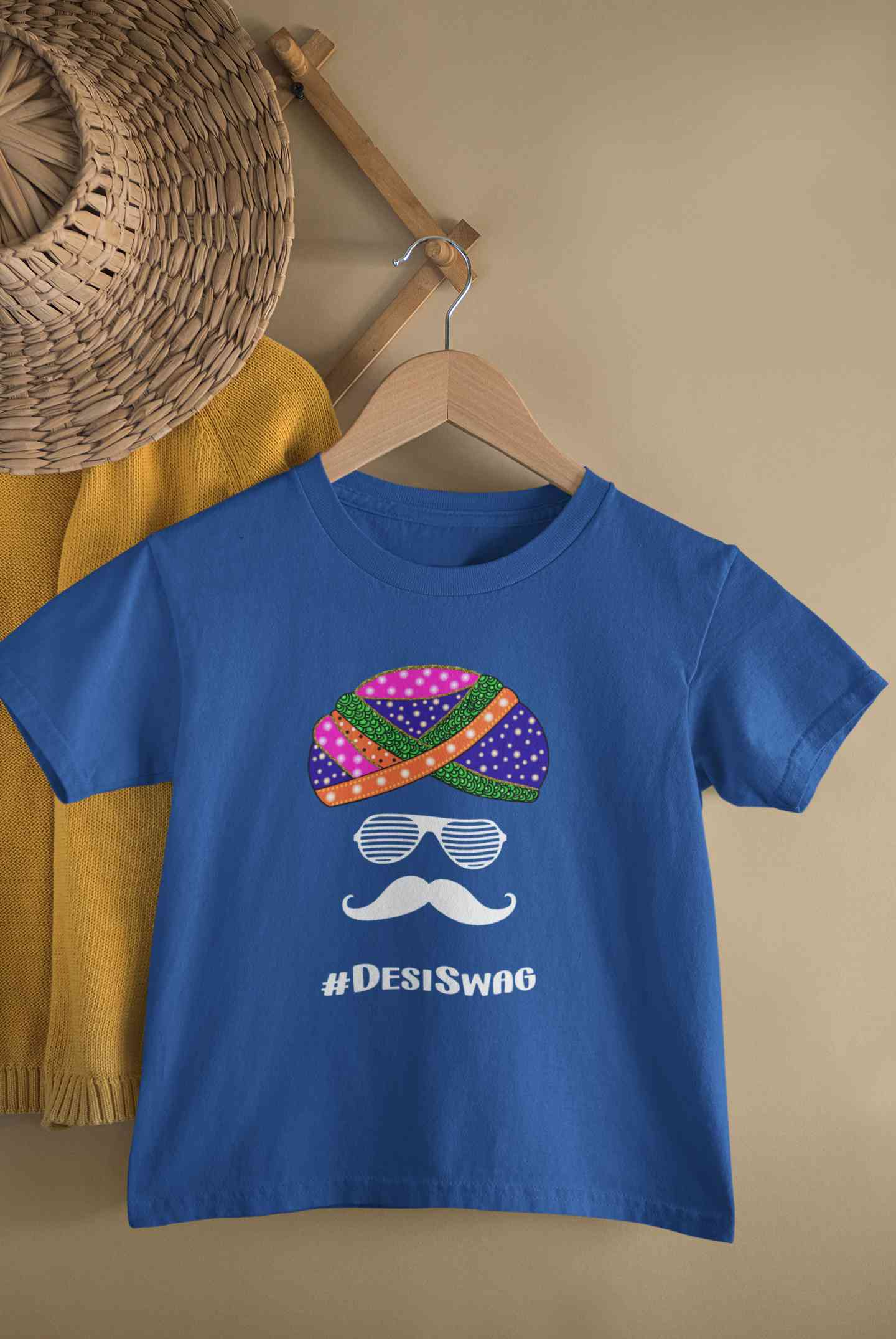 Desi Swag Navratri Half Sleeves T-Shirt for Boy-FunkyTeesClub