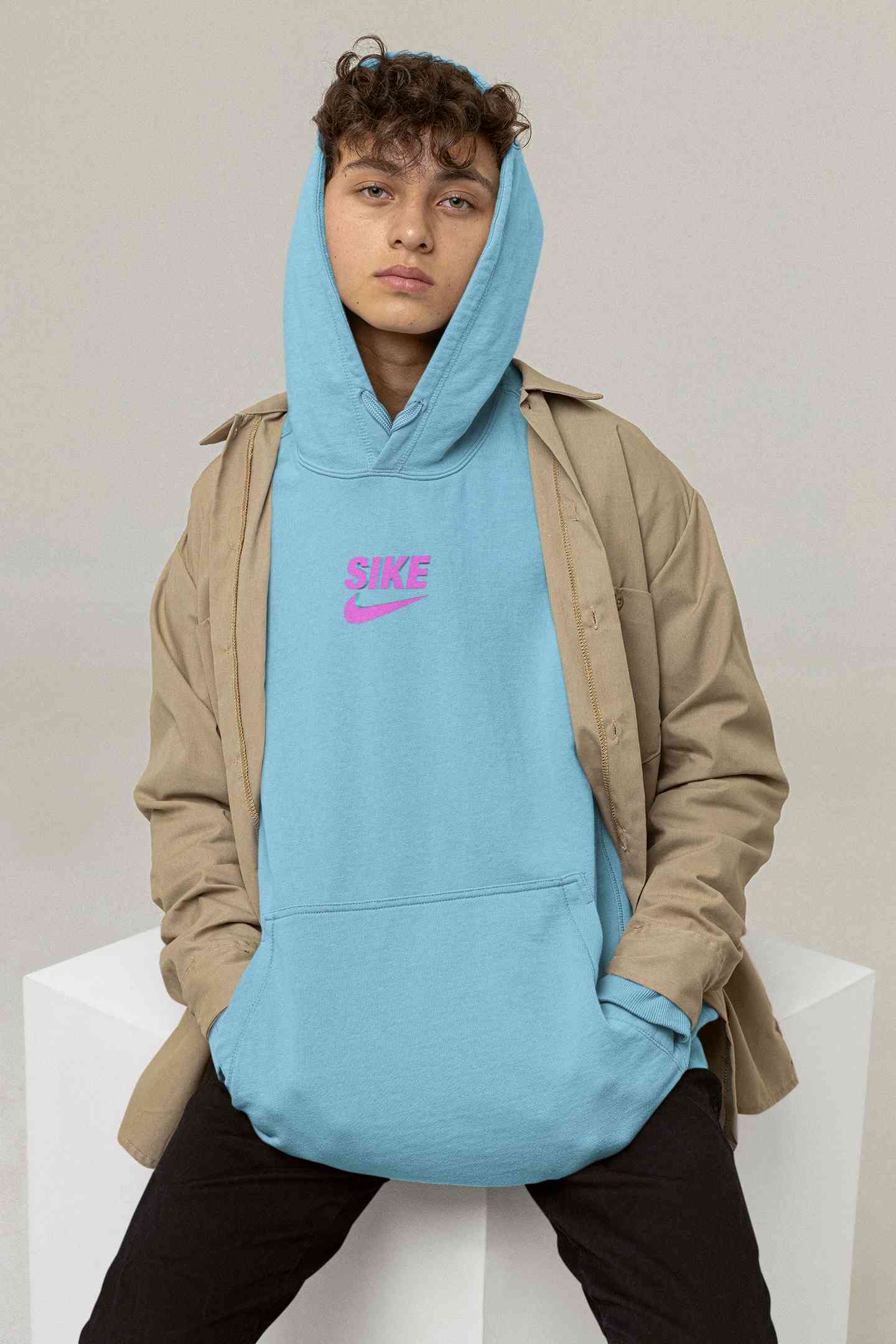 Sike Minimals Men Hoodies-FunkyTeesClub