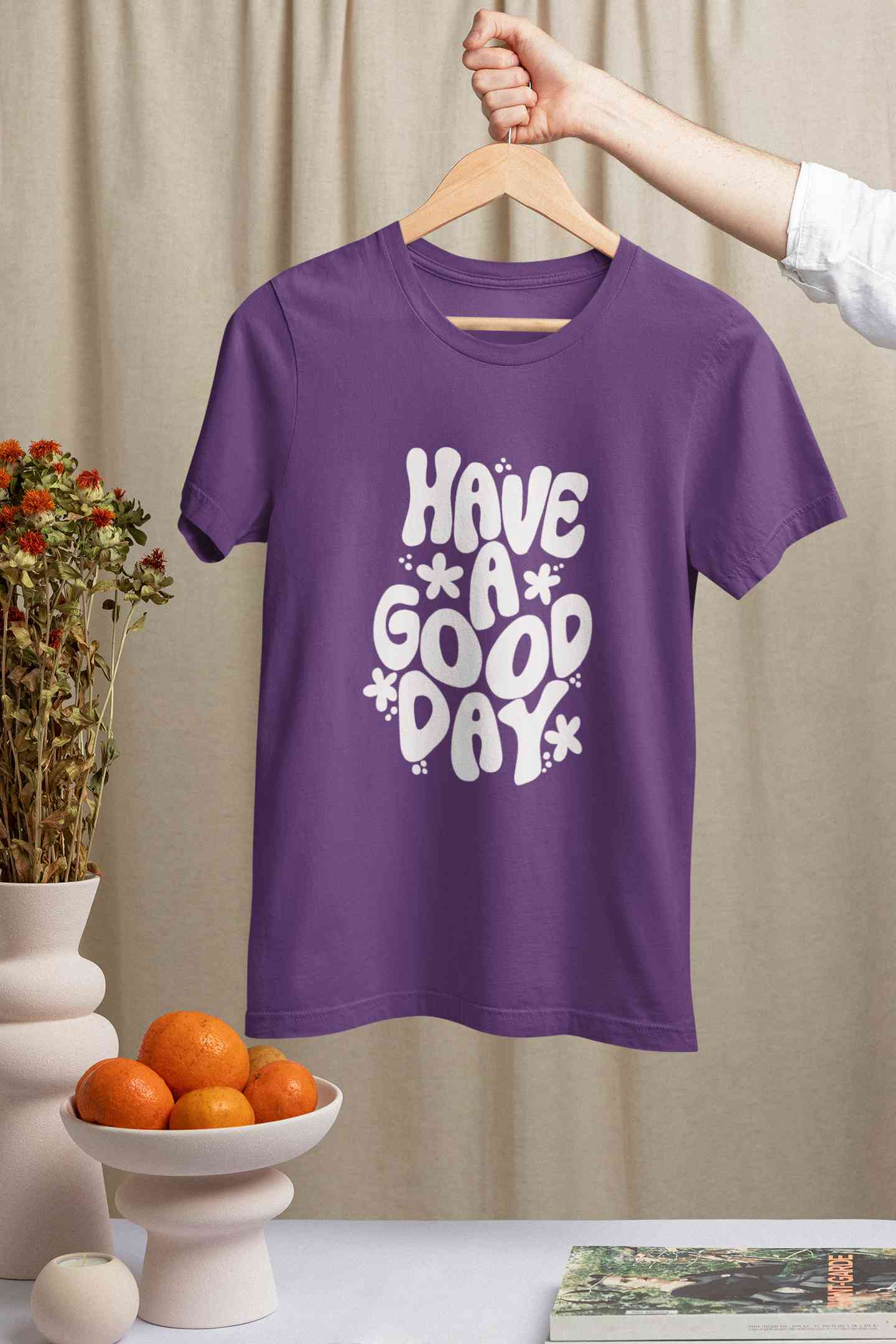 Have A Good Day Typography Women Half Sleeves T-shirt- FunkyTeesClub