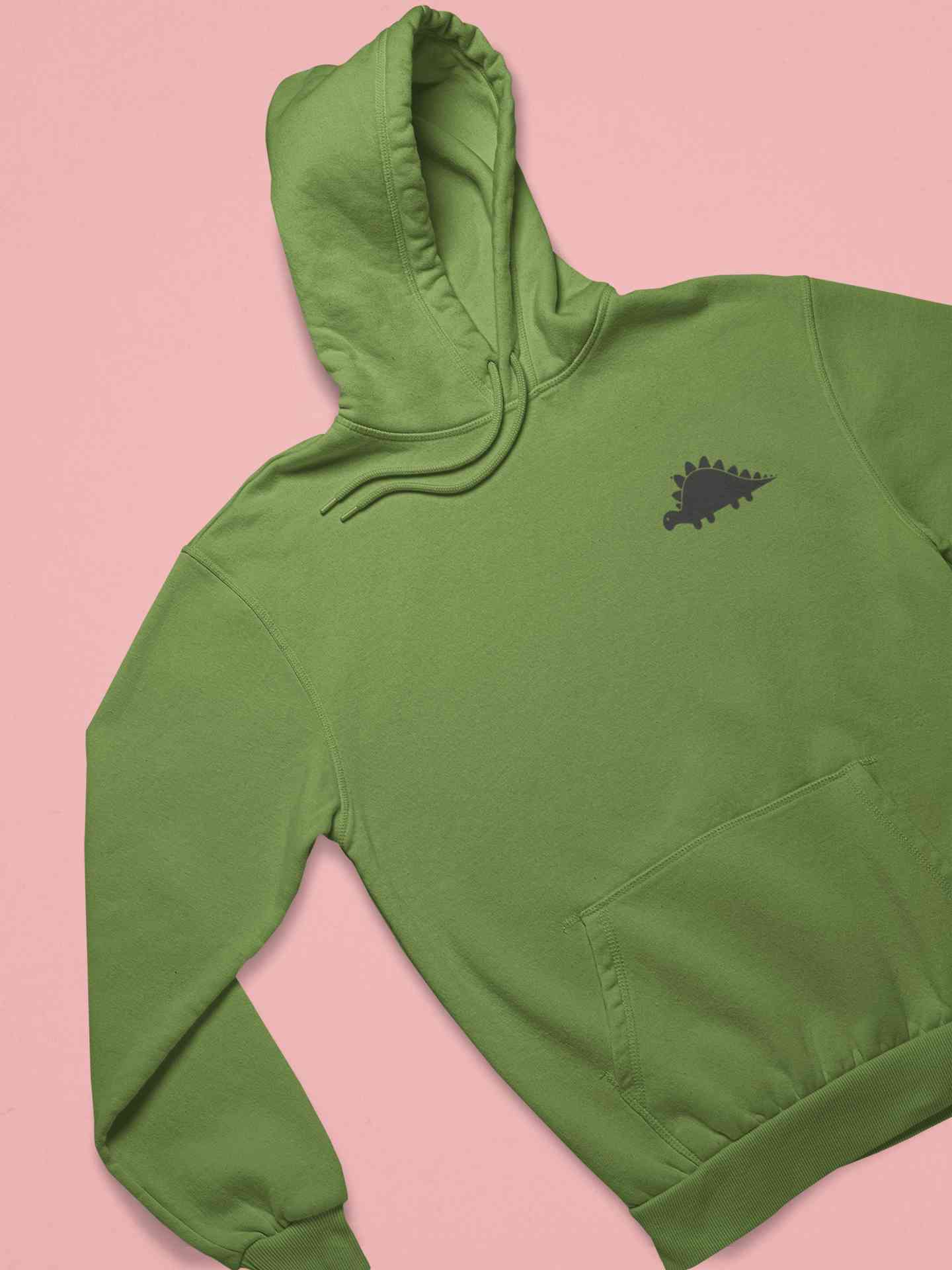 Stegosaurus Pocket Cartoon Graphics Men Hoodies-FunkyTeesClub