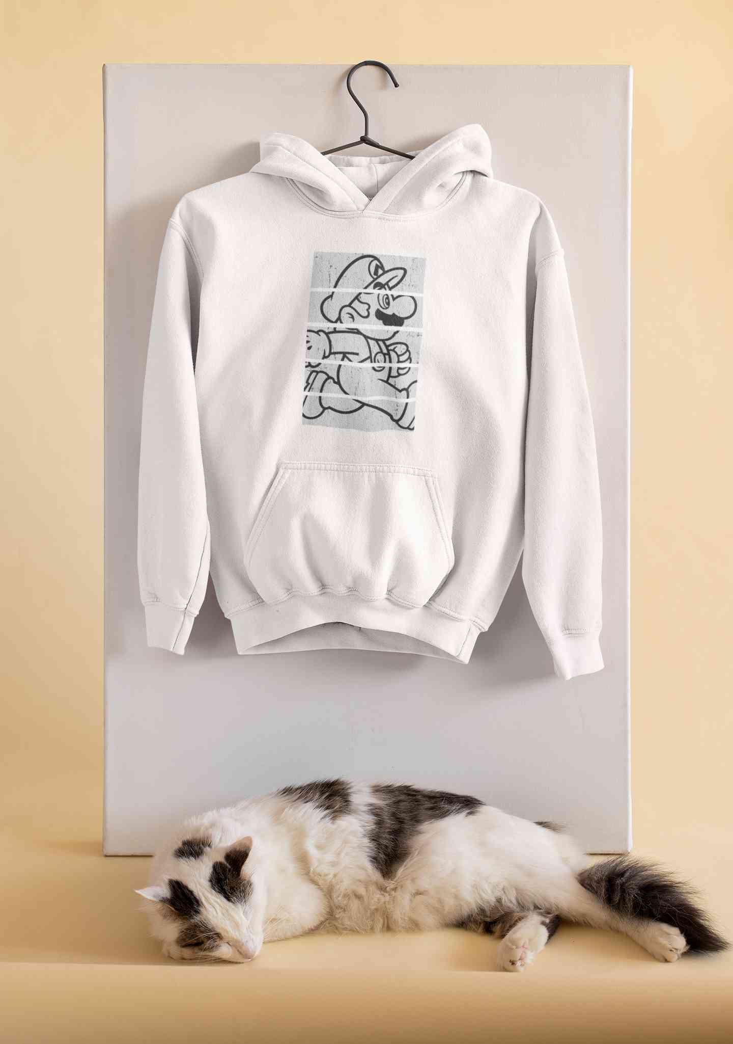 Super Mario Side Run Panels Men Hoodies-FunkyTeesClub