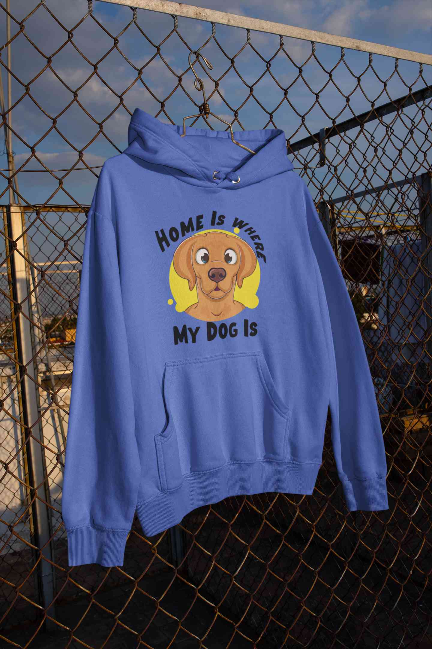 Home Is Where My Dog Is Men Hoodies-FunkyTeesClub