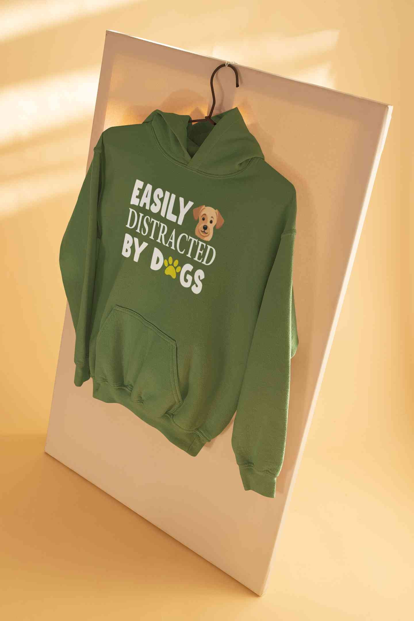 Easily Distracted By Dogs Hoodies for Women-FunkyTeesClub