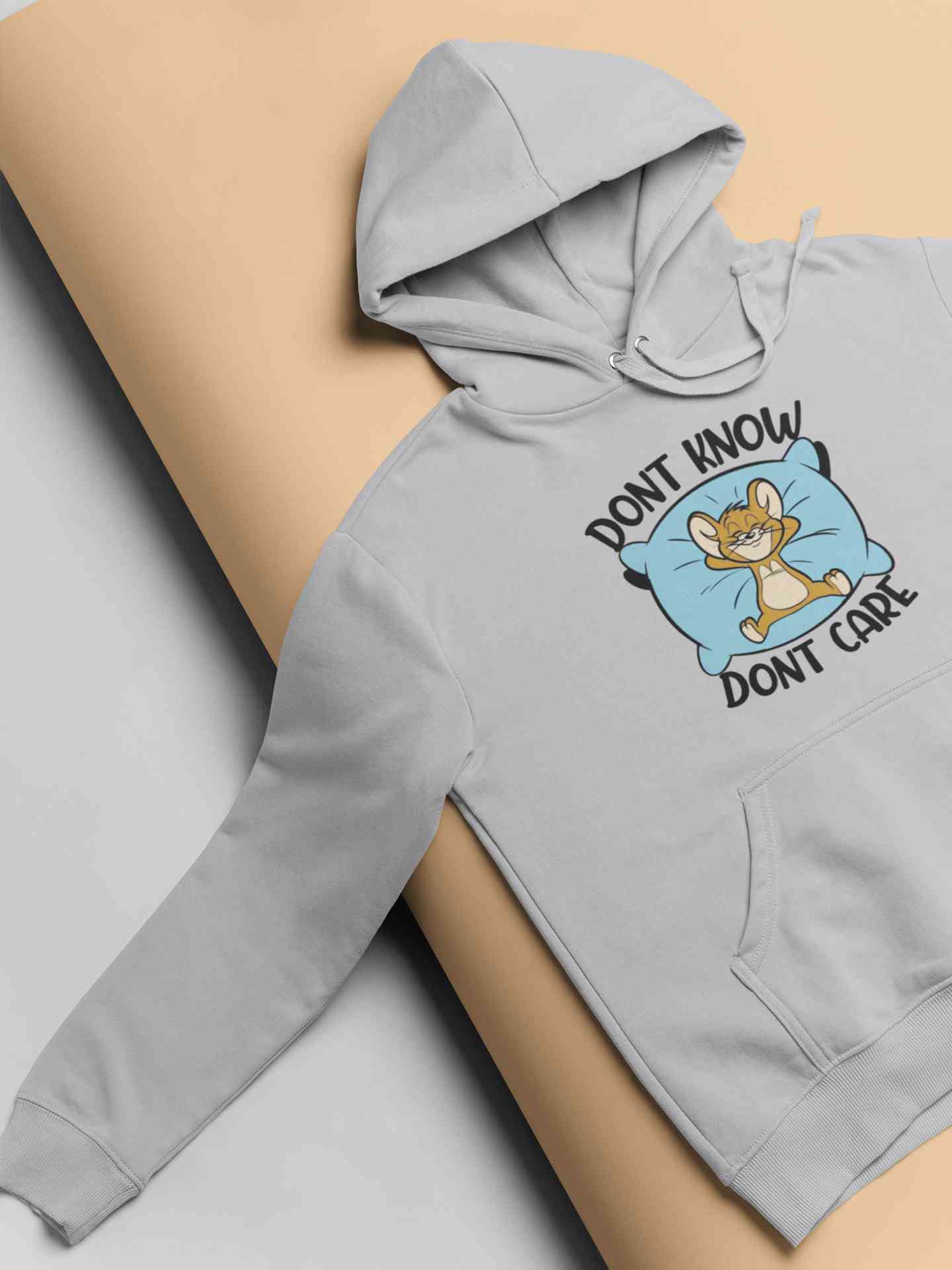 Funny Cartoon Dont Care Men Hoodies-FunkyTeesClub