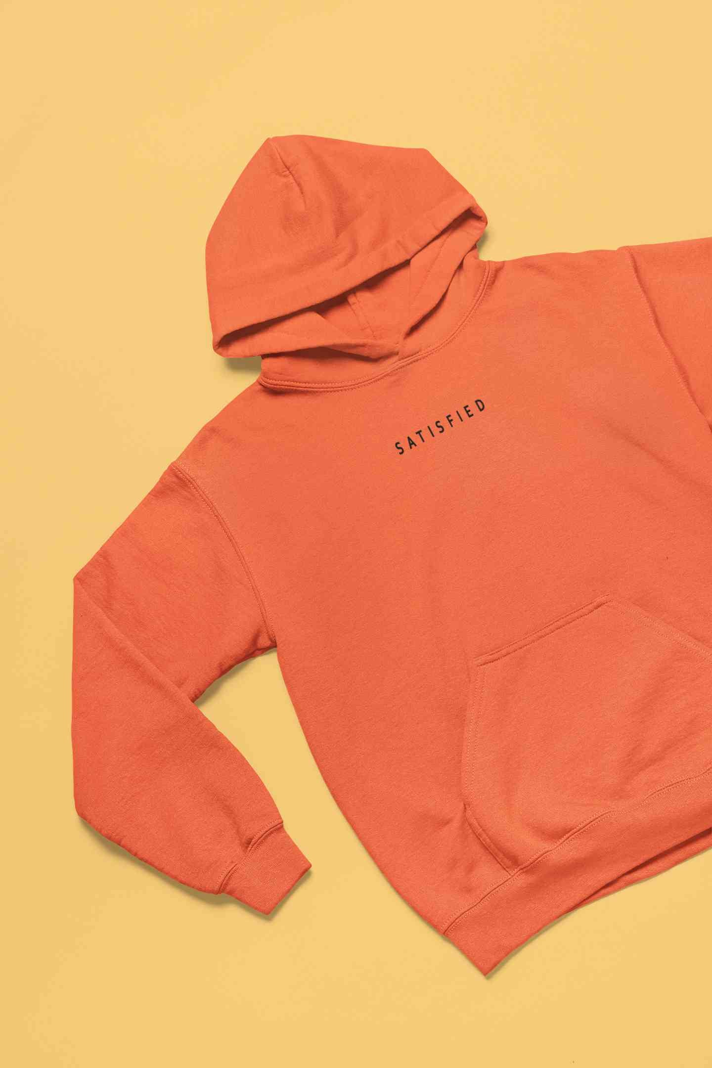 Satisfied Minimals Hoodies for Women-FunkyTeesClub