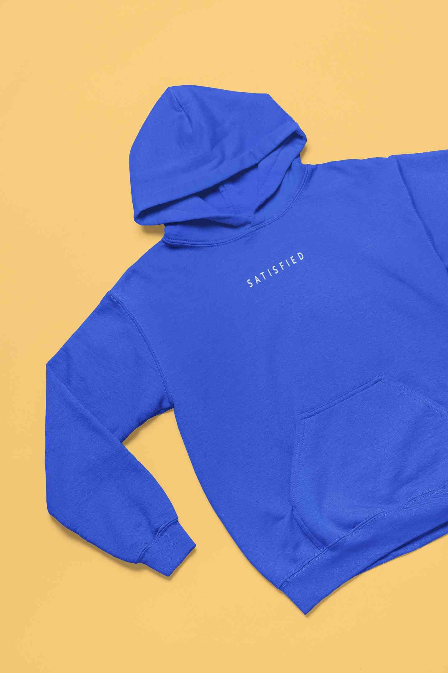 Satisfied Minimals Hoodies for Women-FunkyTeesClub