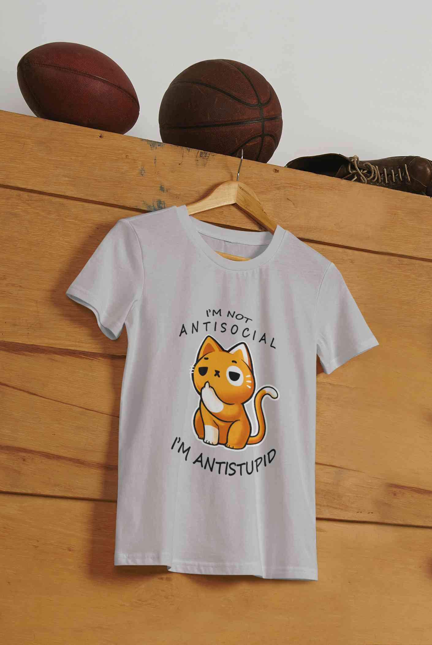 I Am Not AntiSocial I Am AntiStupid Funny Graphic Women Half Sleeves T-shirt- FunkyTeesClub
