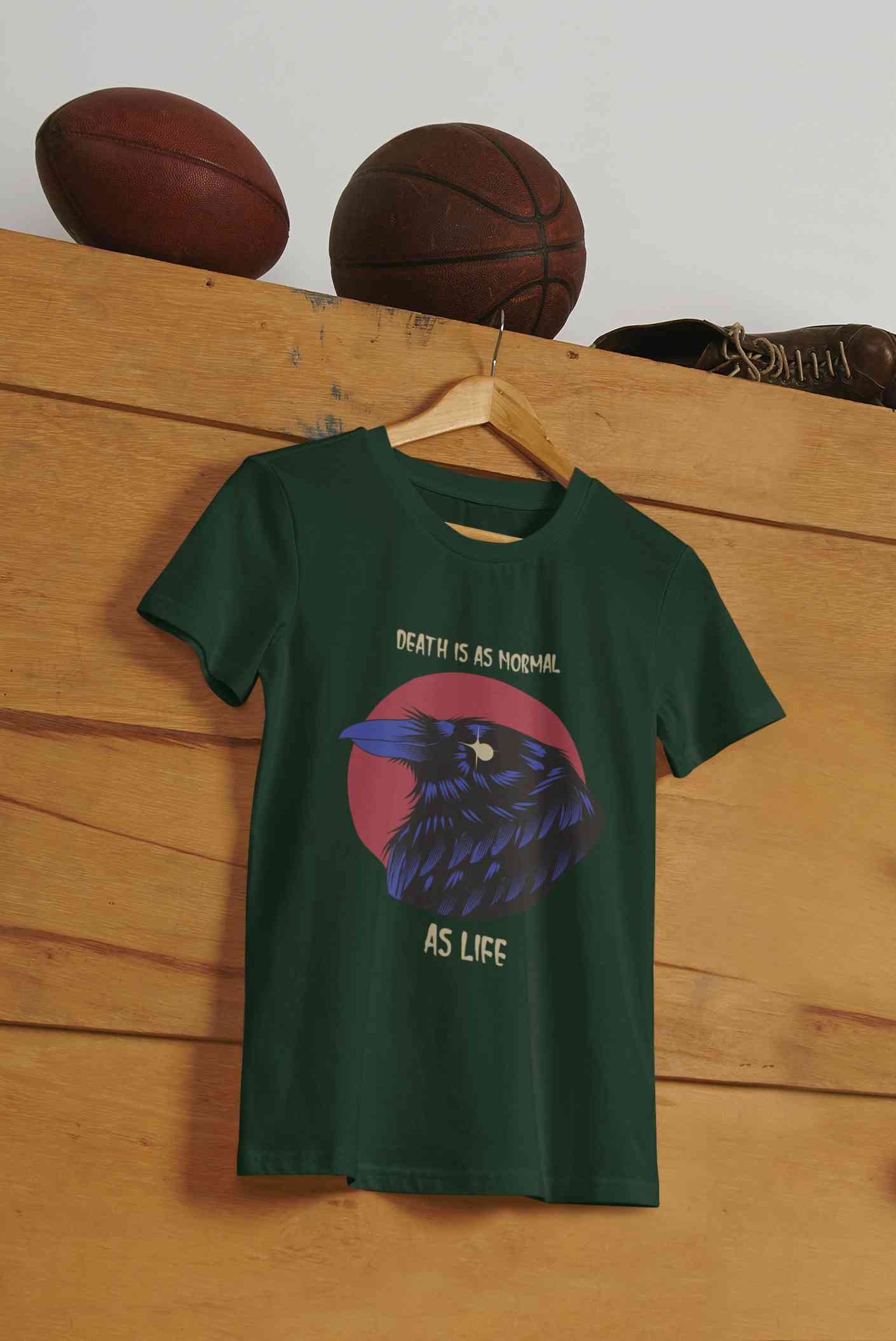 Crow Inspired By The Sandman Comic Book Mens Half Sleeves T-shirt- FunkyTeesClub