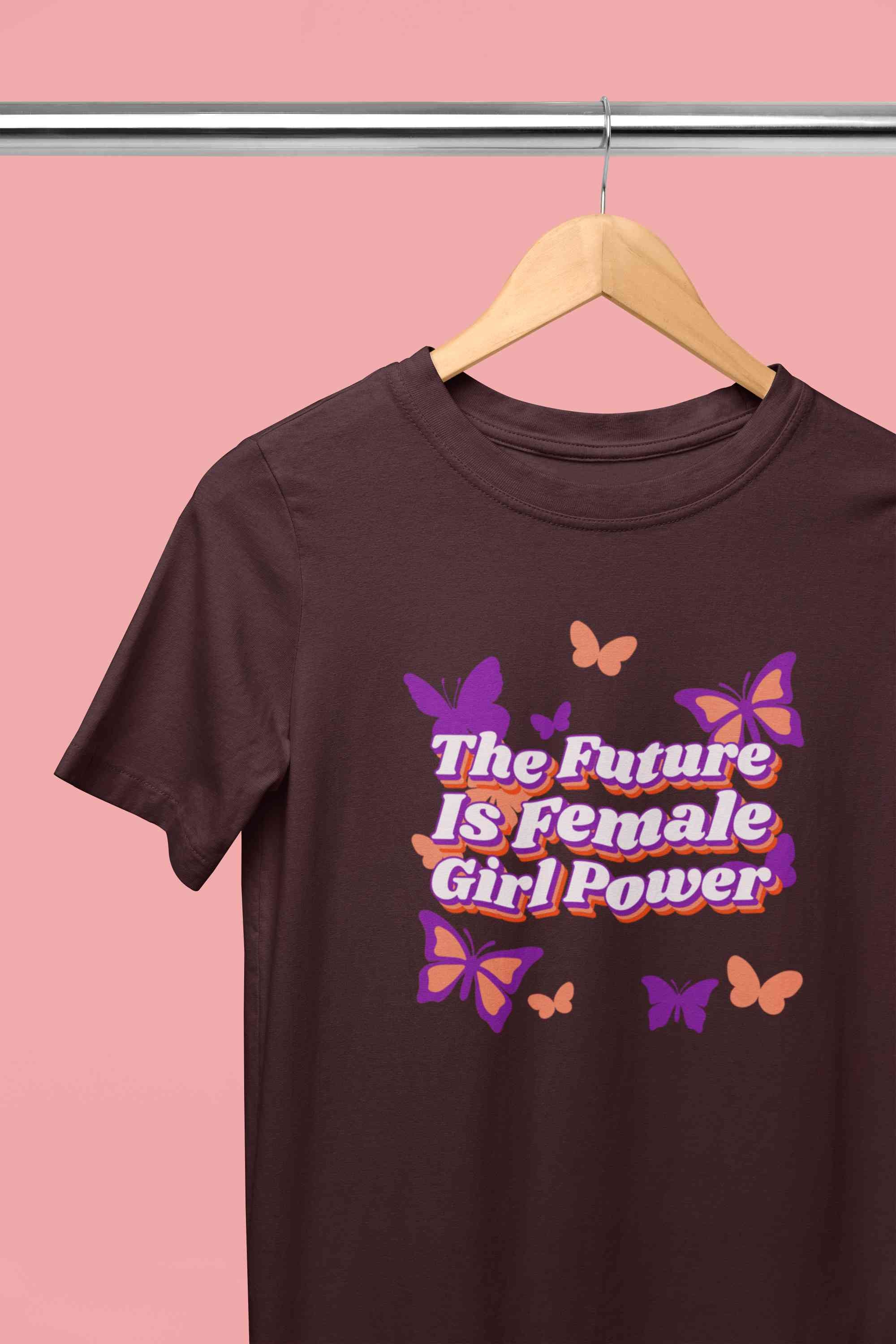Feminist Quote With Butterfly Graphics Women Half Sleeves T-shirt- FunkyTeesClub