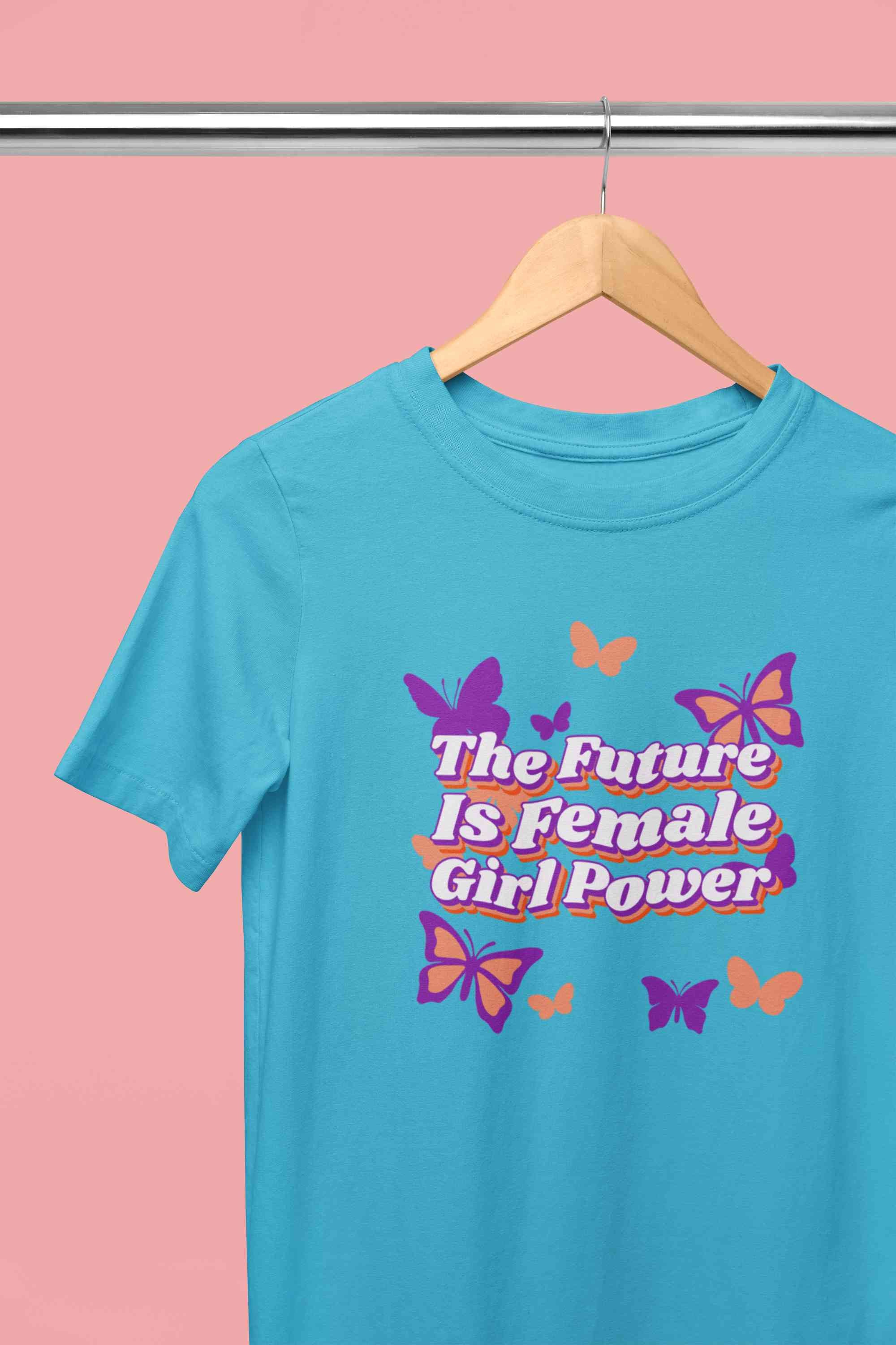 Feminist Quote With Butterfly Graphics Women Half Sleeves T-shirt- FunkyTeesClub