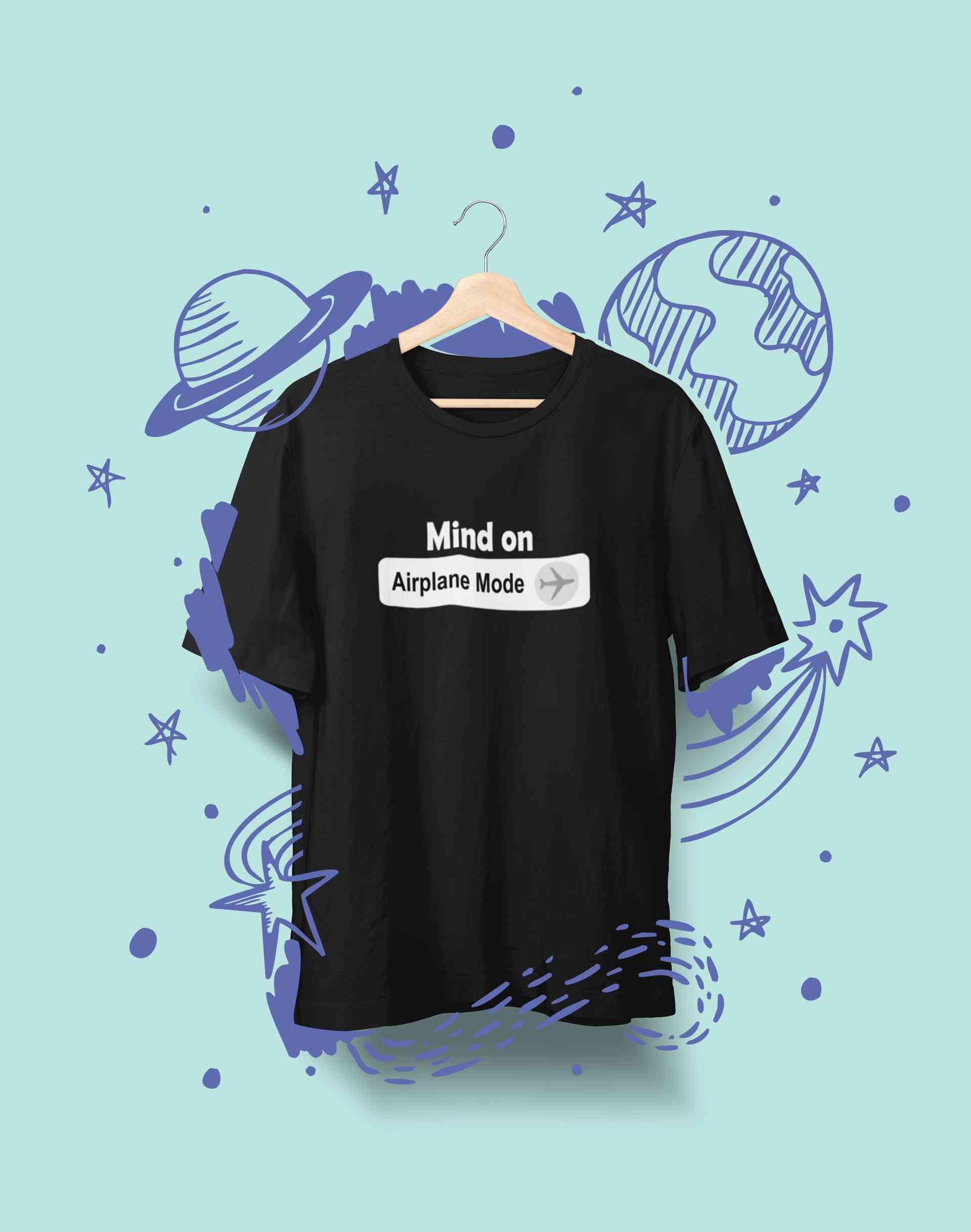 Airplane Mode Mens Half Sleeves T-shirt- FunkyTeesClub