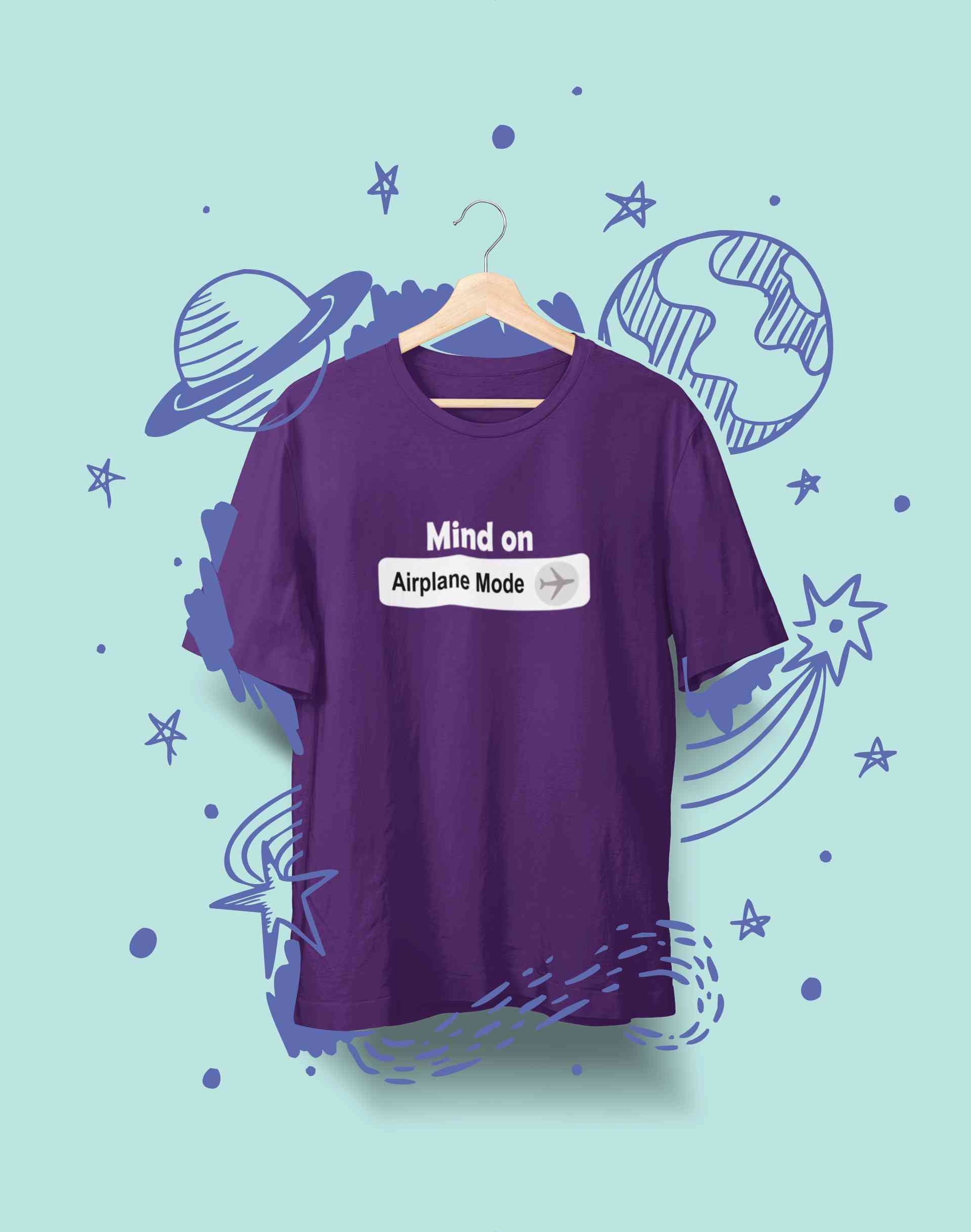Airplane Mode Mens Half Sleeves T-shirt- FunkyTeesClub