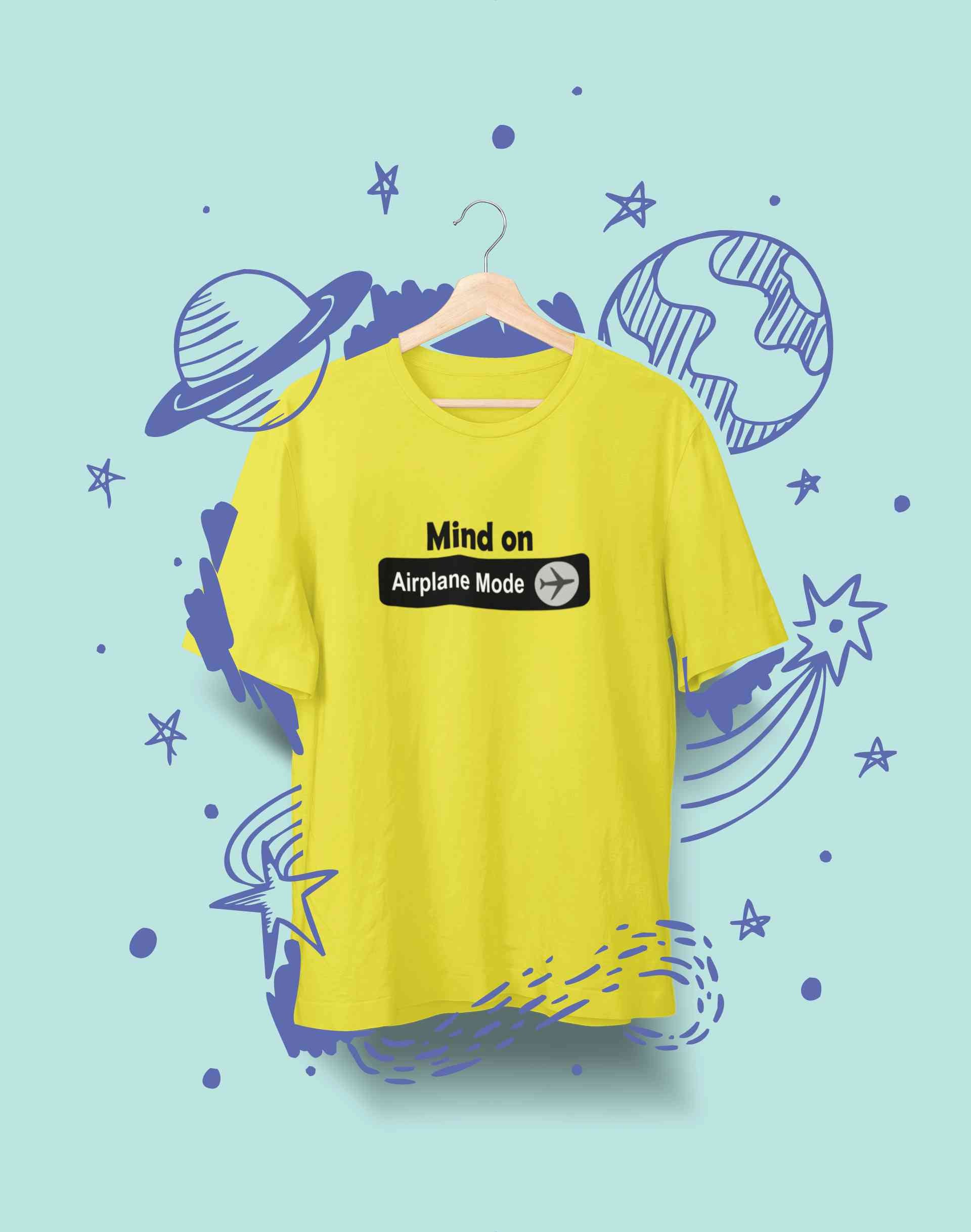 Airplane Mode Mens Half Sleeves T-shirt- FunkyTeesClub