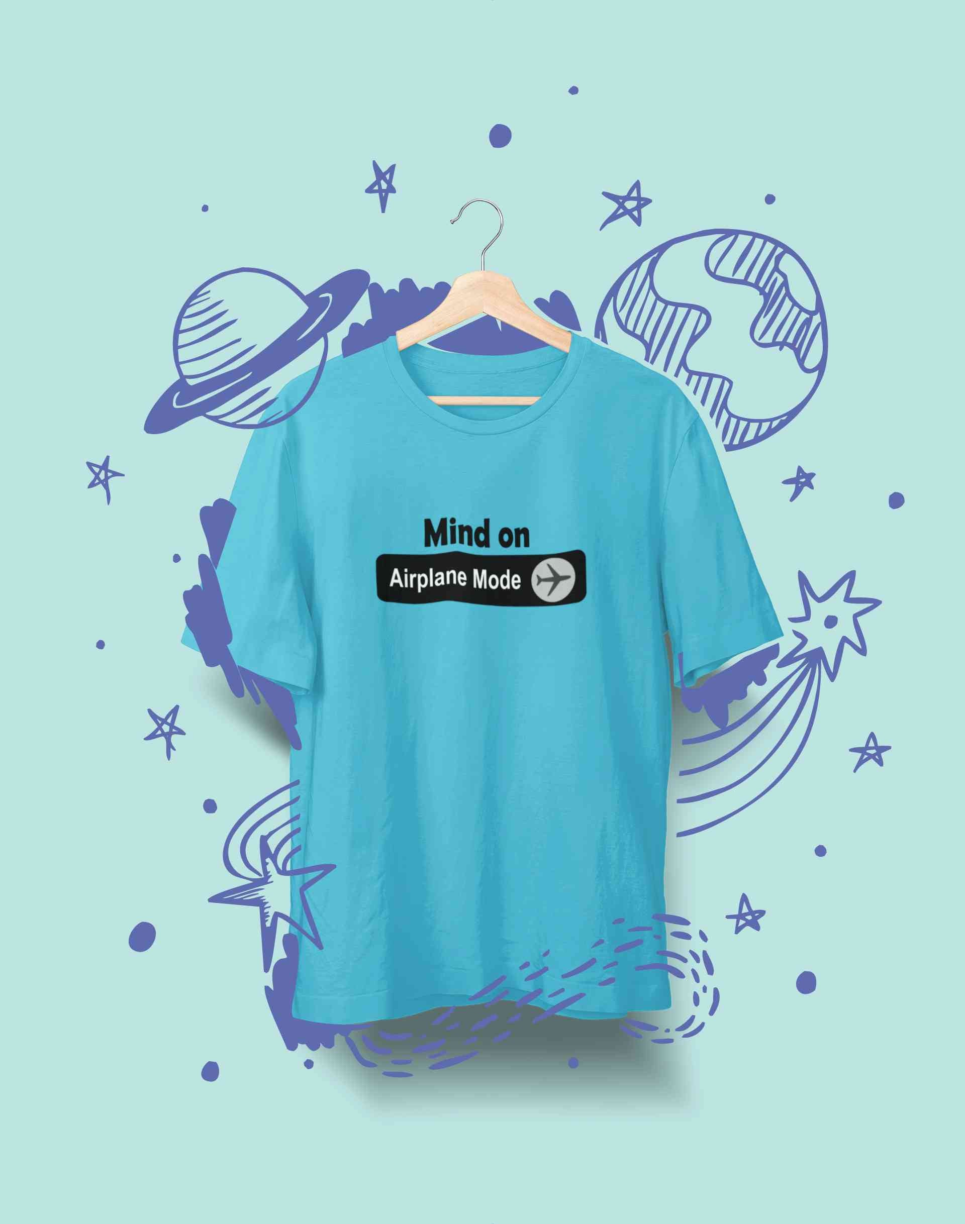 Airplane Mode Mens Half Sleeves T-shirt- FunkyTeesClub