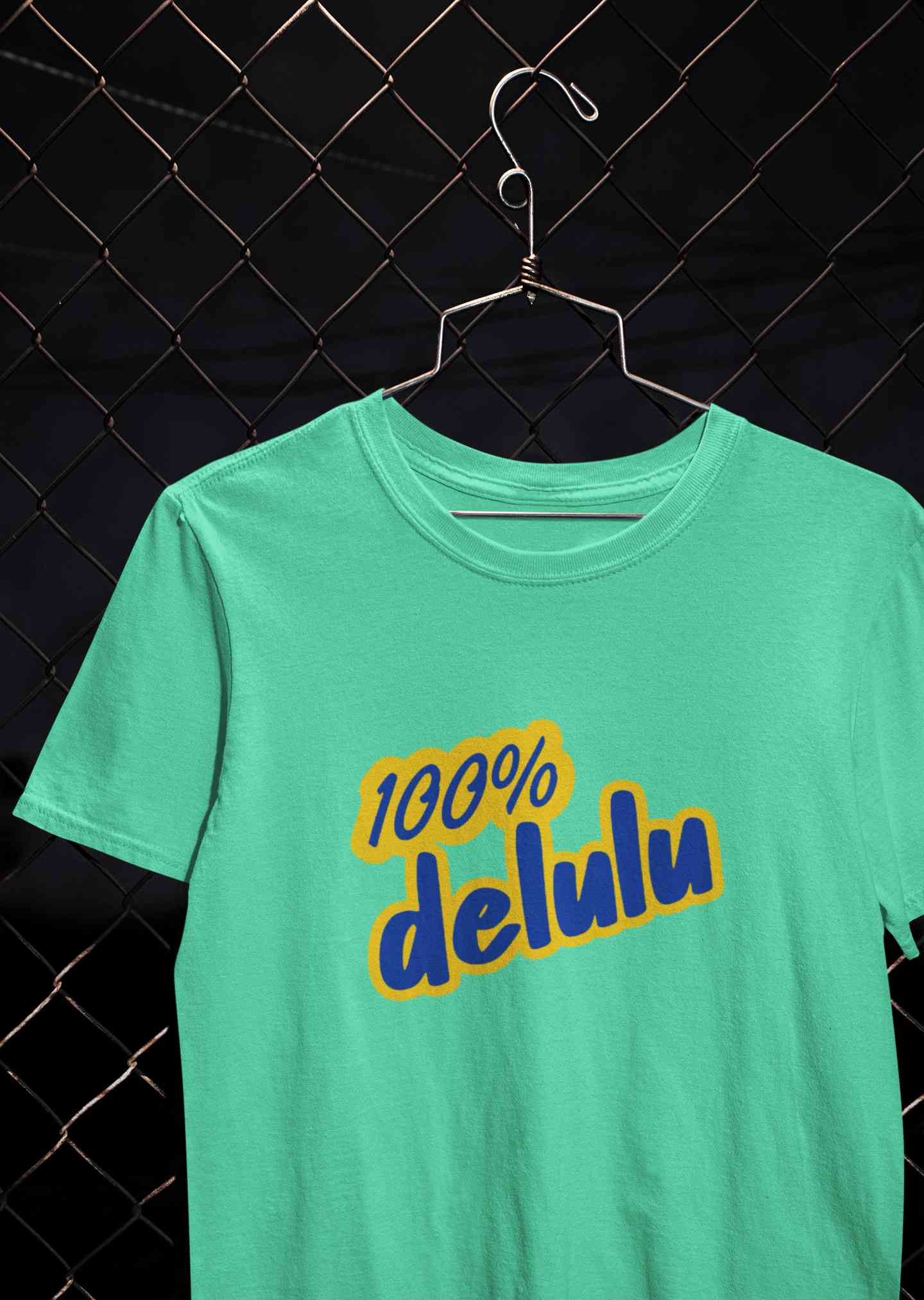 100% Delulu Mens Half Sleeves T-shirt- FunkyTeesClub