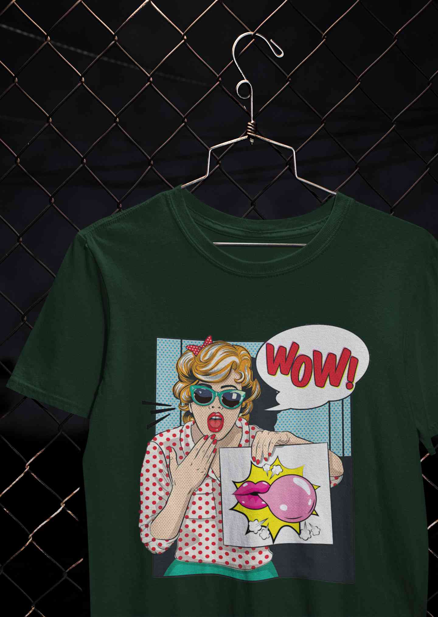 Suprised Pop Art Cartoon Women Half Sleeves T-shirt- FunkyTeesClub